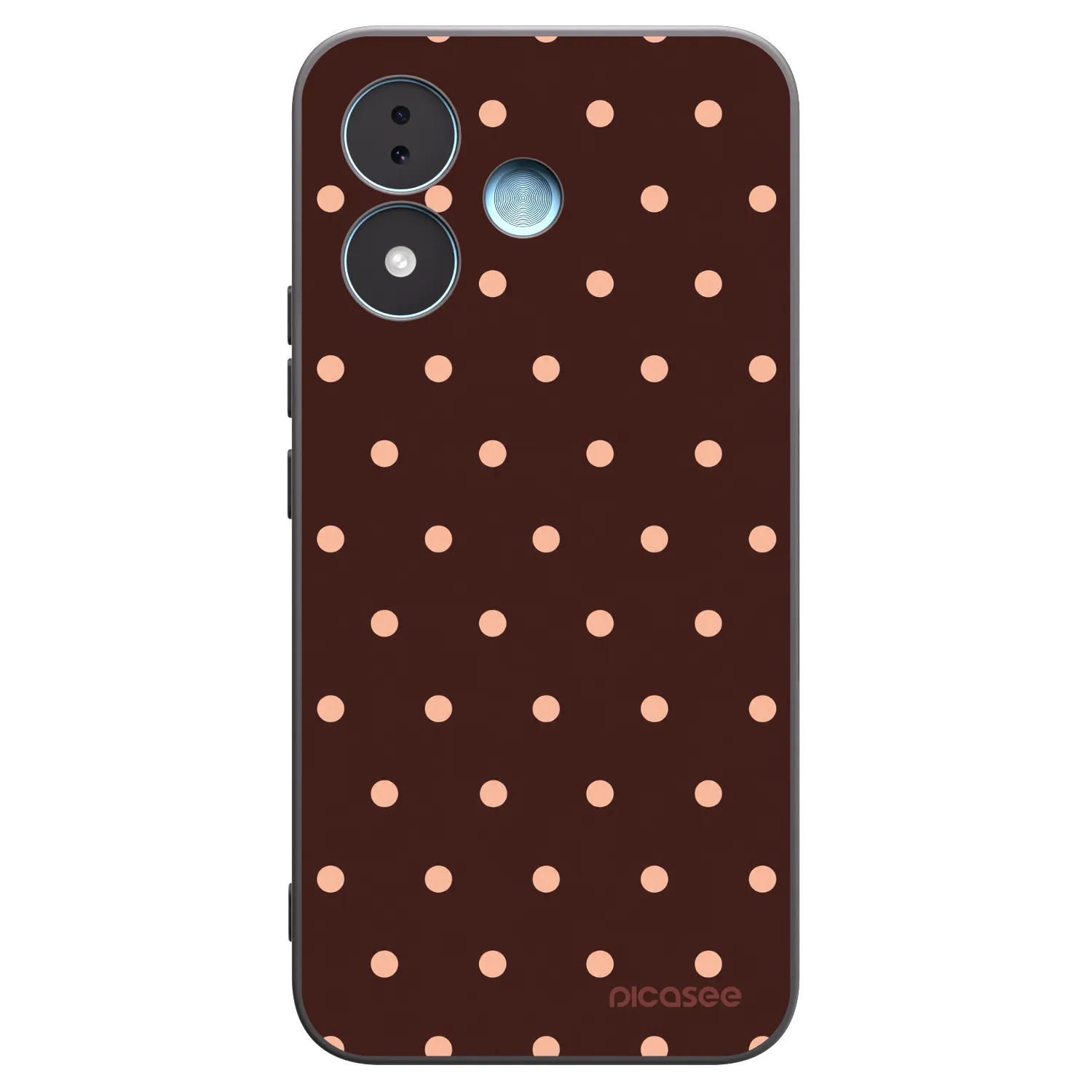 Picasee fekete szilikon tok az alábbi mobiltelefonokra Xiaomi Redmi Note 17 5G - Peach Dots & Chocolate