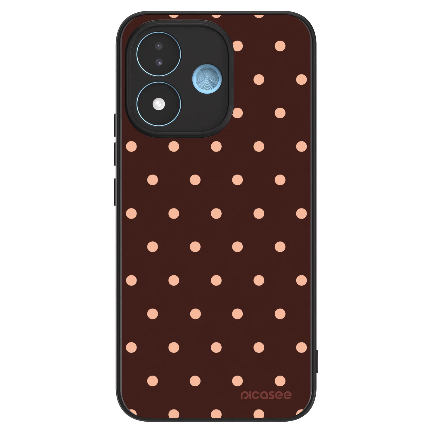 Picasee ULTIMATE CASE Xiaomi Redmi Note 17 5G - készülékre - Peach Dots & Chocolate