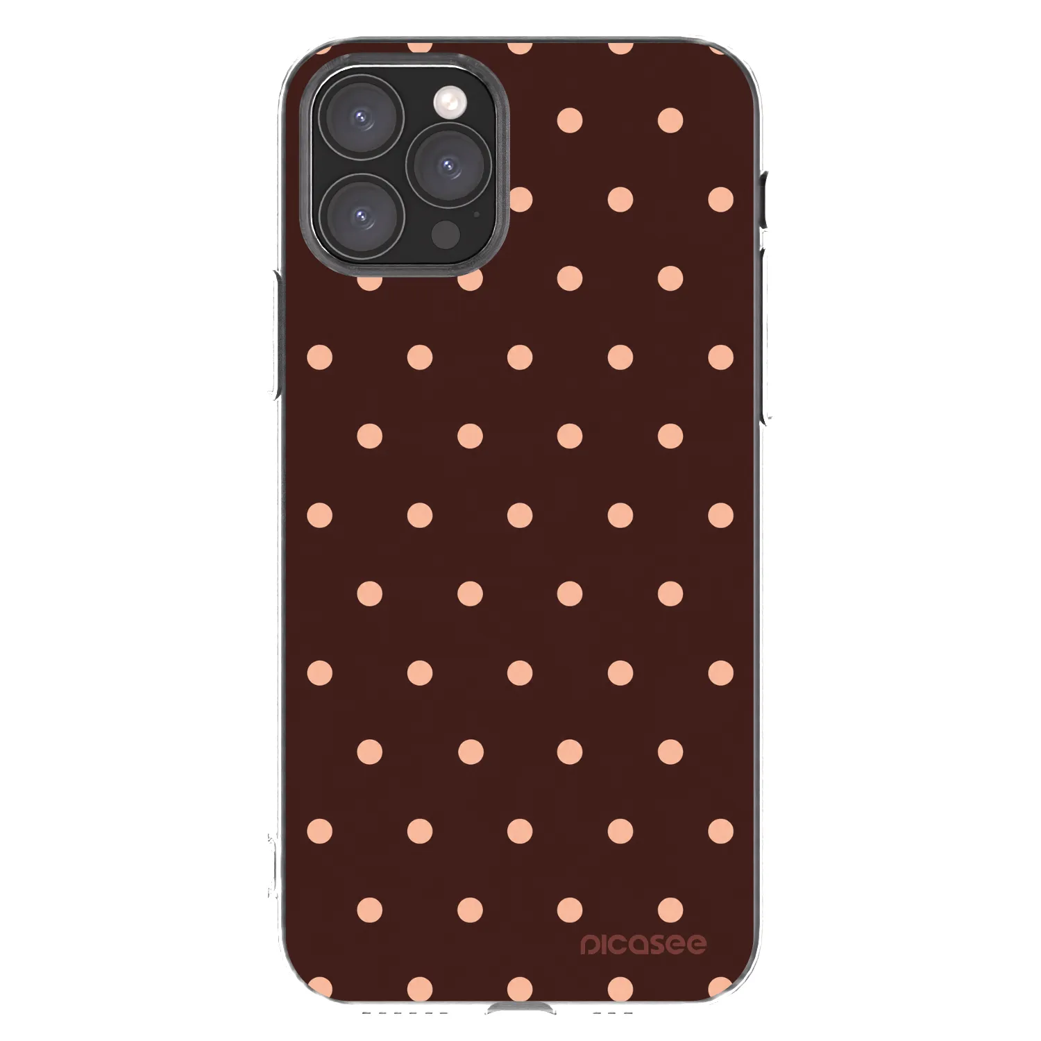 Picasee átlátszó szilikon tok az alábbi mobiltelefonokra Apple iPhone 11 Pro - Peach Dots & Chocolate