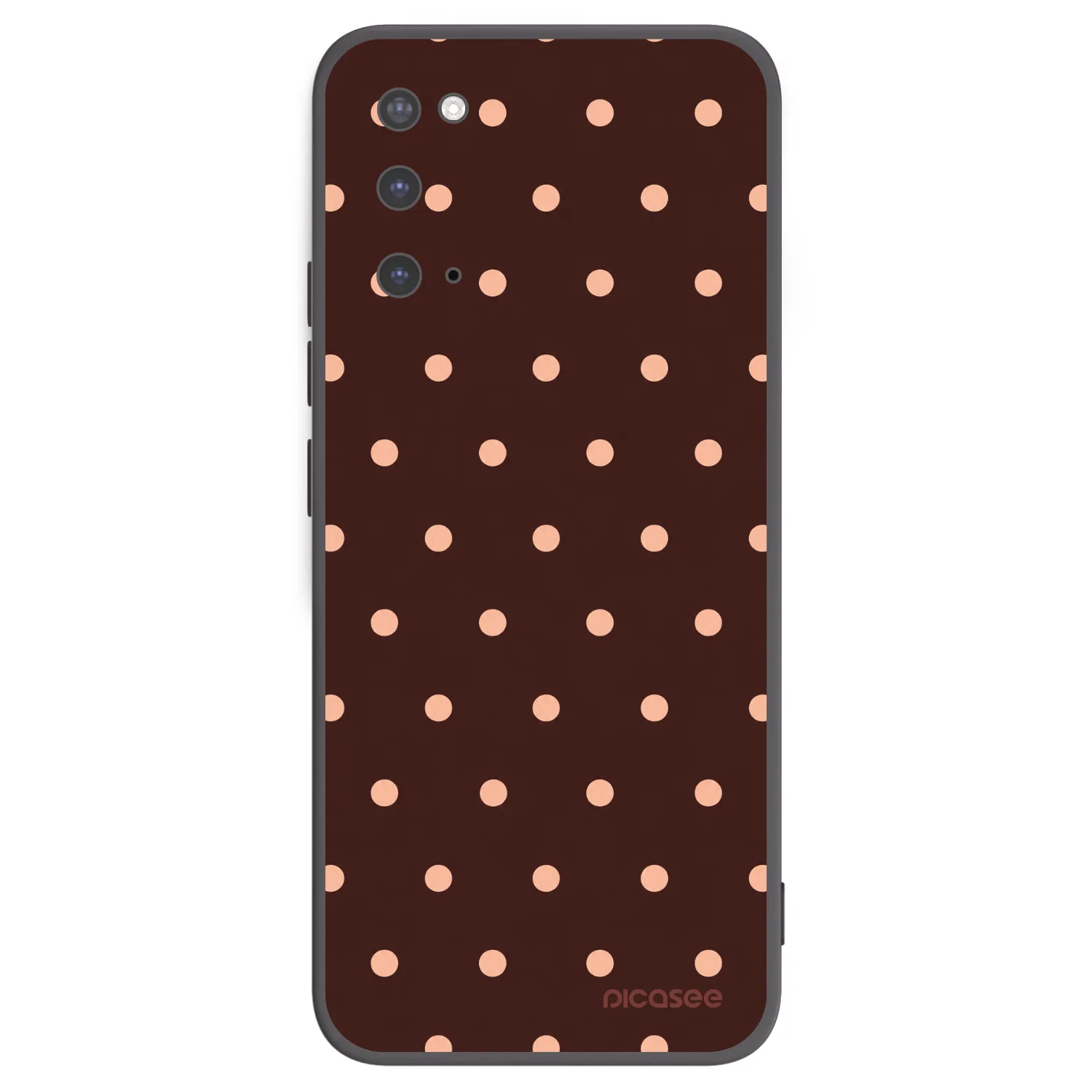 Picasee fekete szilikon tok az alábbi mobiltelefonokra Samsung Galaxy S20 G980F - Peach Dots & Chocolate
