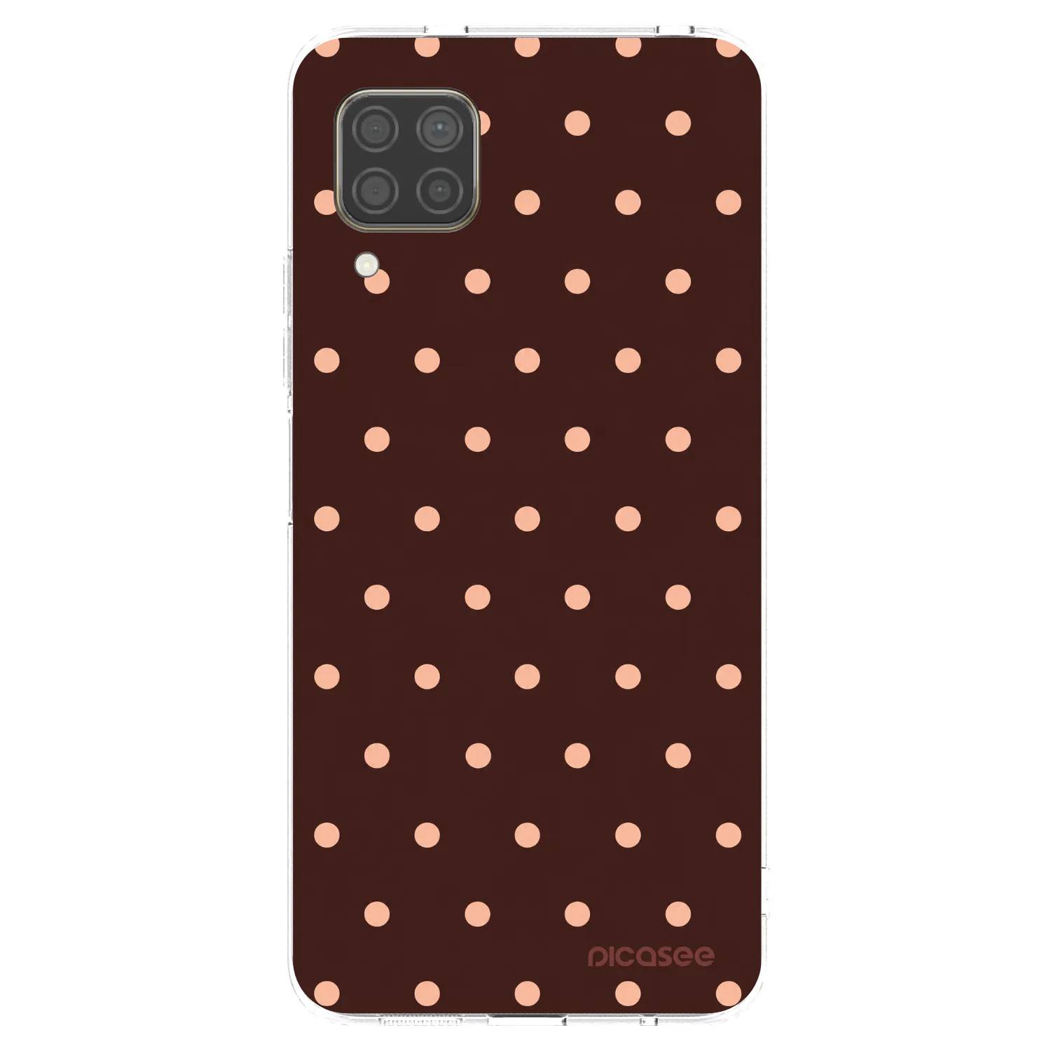 Picasee átlátszó szilikon tok az alábbi mobiltelefonokra Huawei P40 Lite - Peach Dots & Chocolate