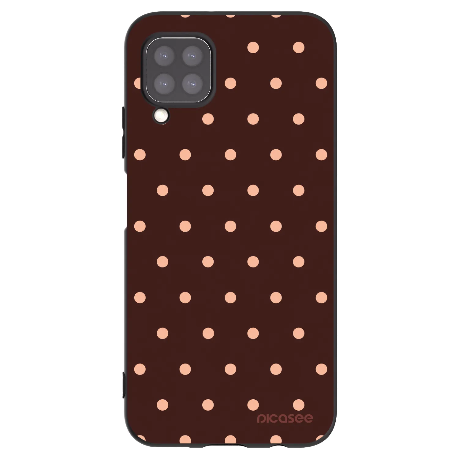 Picasee fekete szilikon tok az alábbi mobiltelefonokra Huawei P40 Lite - Peach Dots & Chocolate