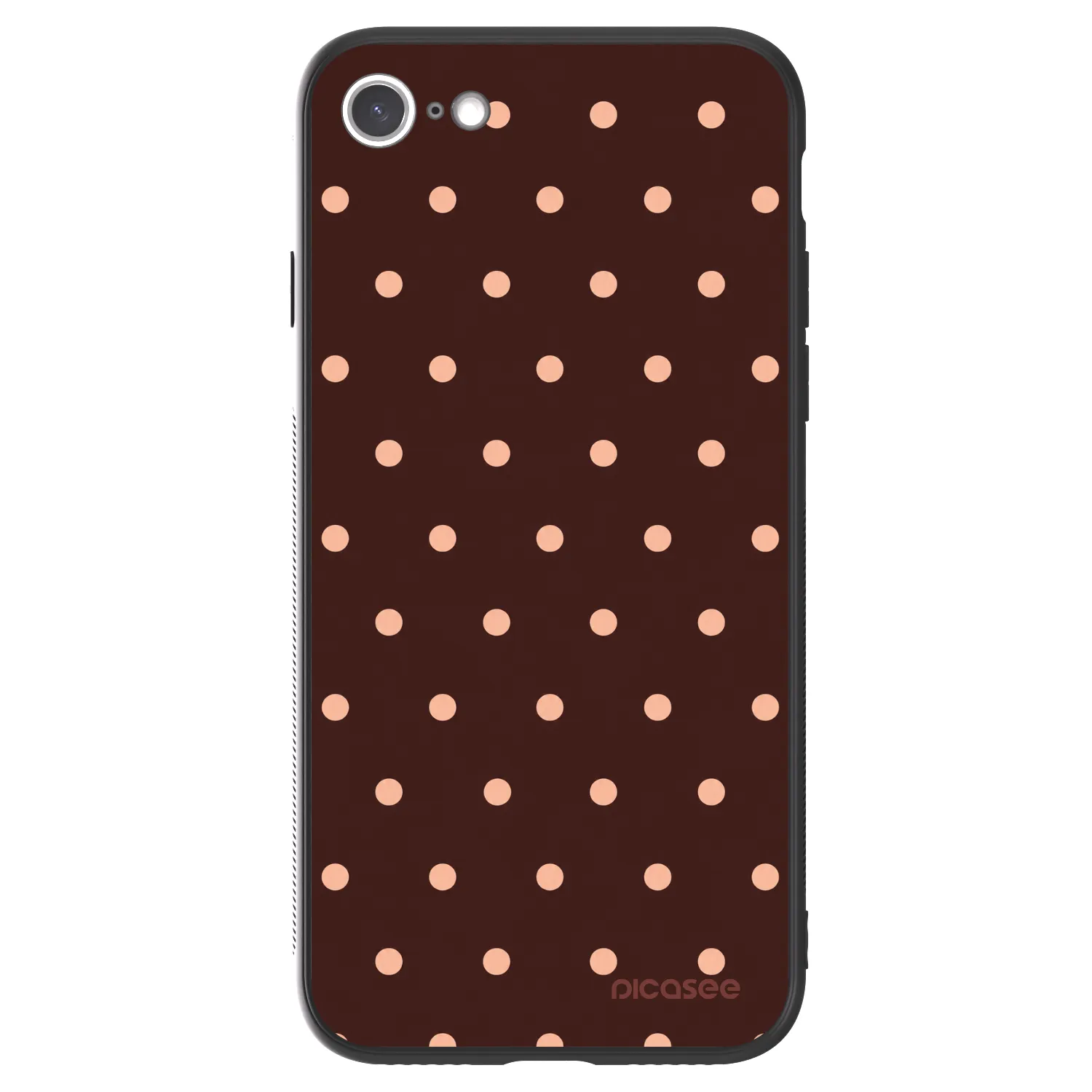 Picasee ULTIMATE CASE Apple iPhone 7 - készülékre - Peach Dots & Chocolate
