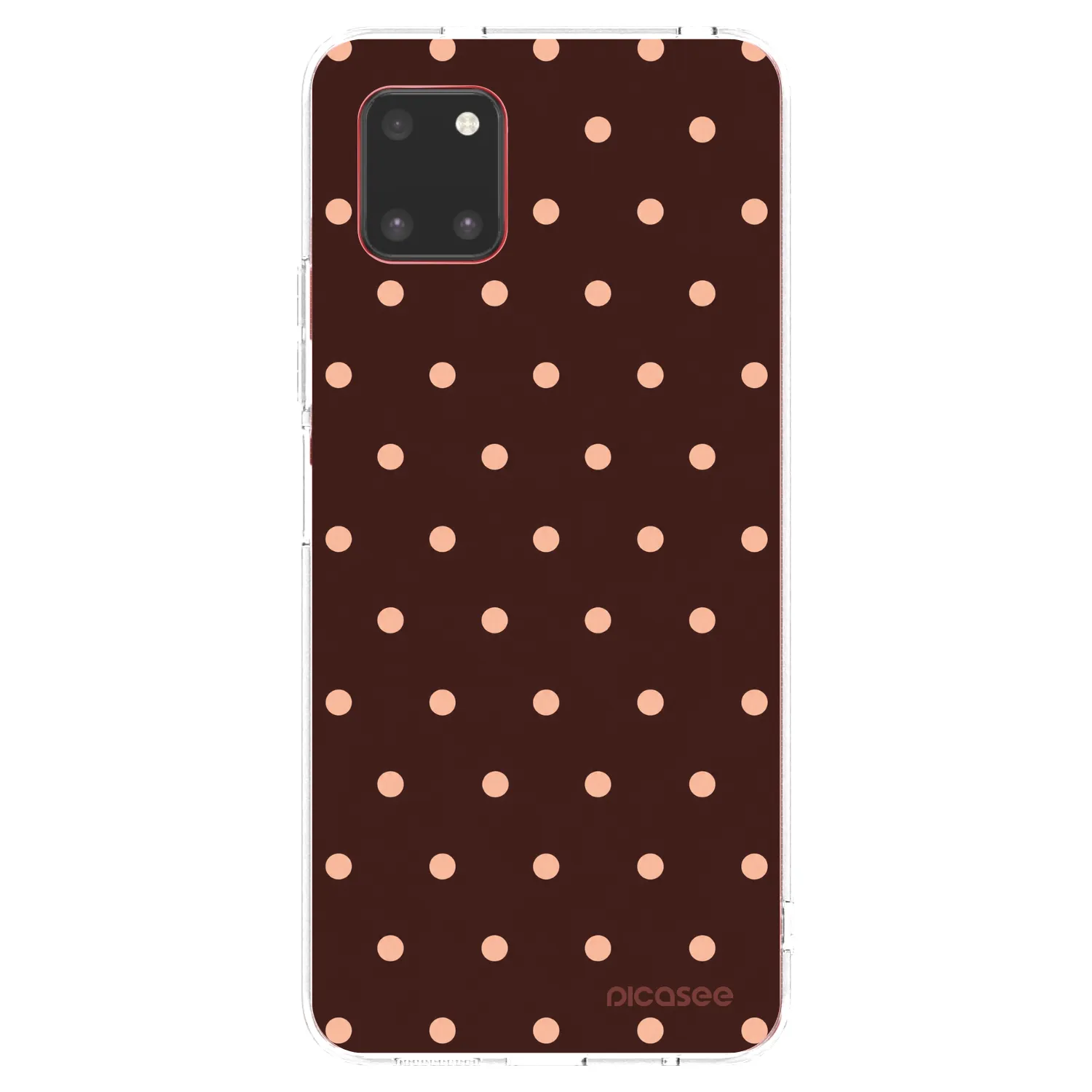 Picasee átlátszó szilikon tok az alábbi mobiltelefonokra Samsung Galaxy Note 10 Lite N770F - Peach Dots & Chocolate