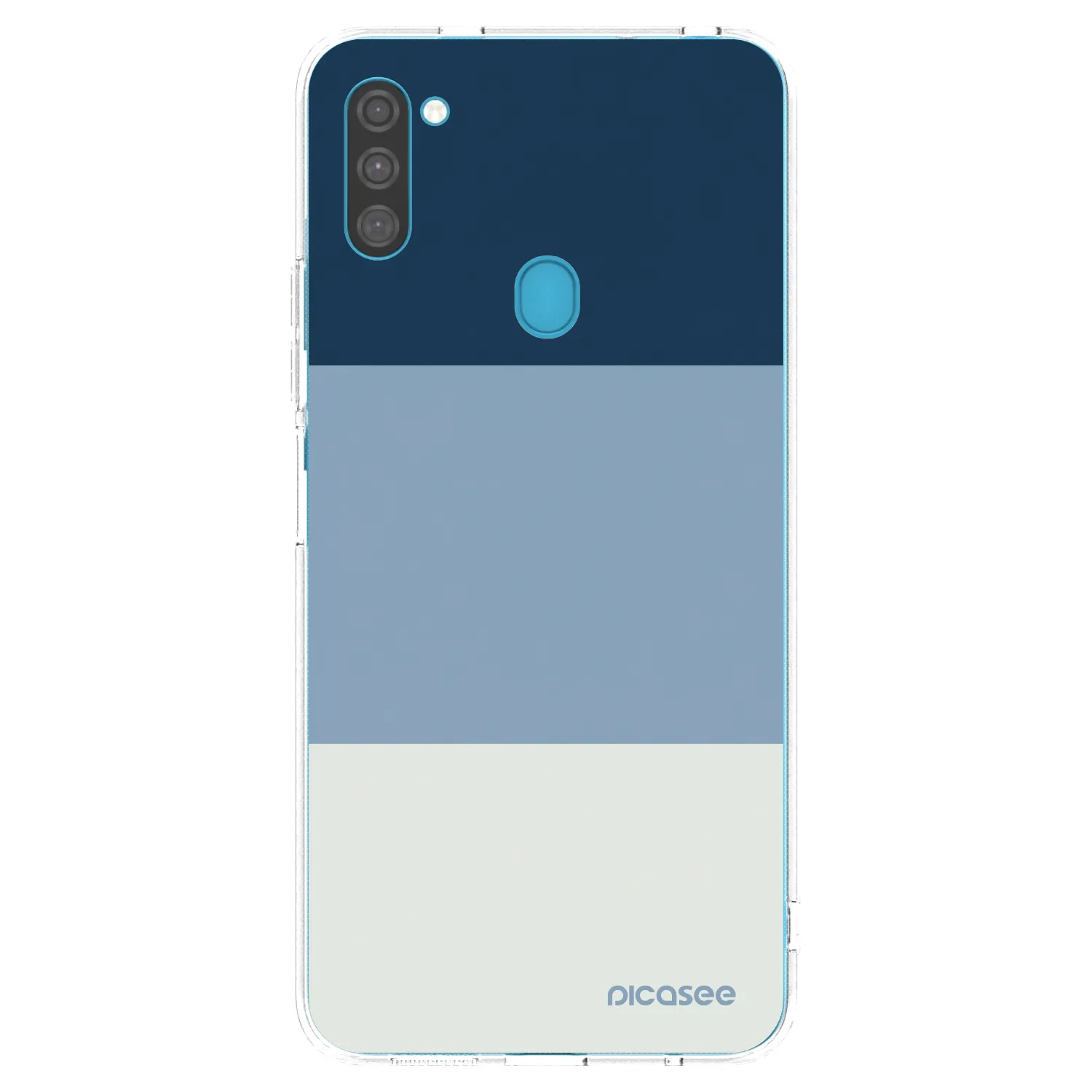 Picasee átlátszó szilikon tok az alábbi mobiltelefonokra Samsung Galaxy M11 - Coastal Blue