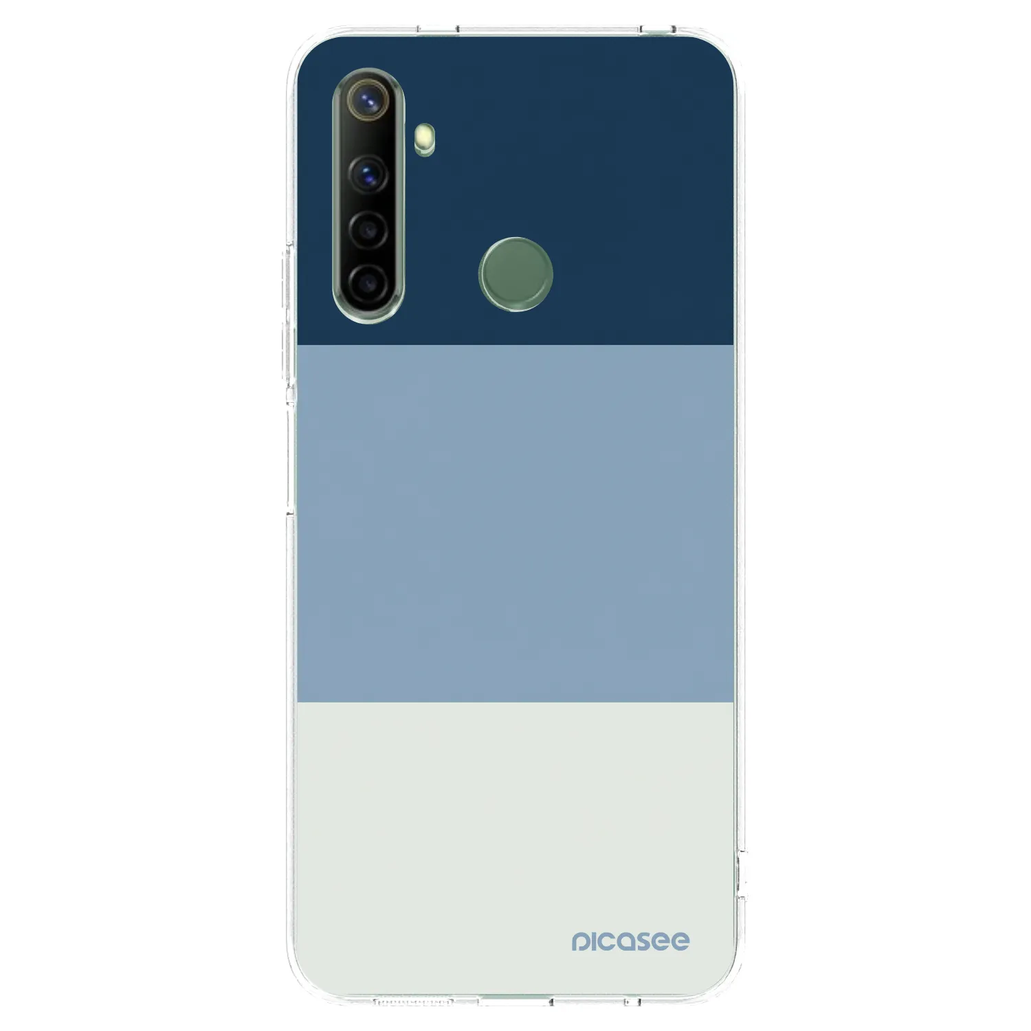 Picasee átlátszó szilikon tok az alábbi mobiltelefonokra Realme 6i - Coastal Blue