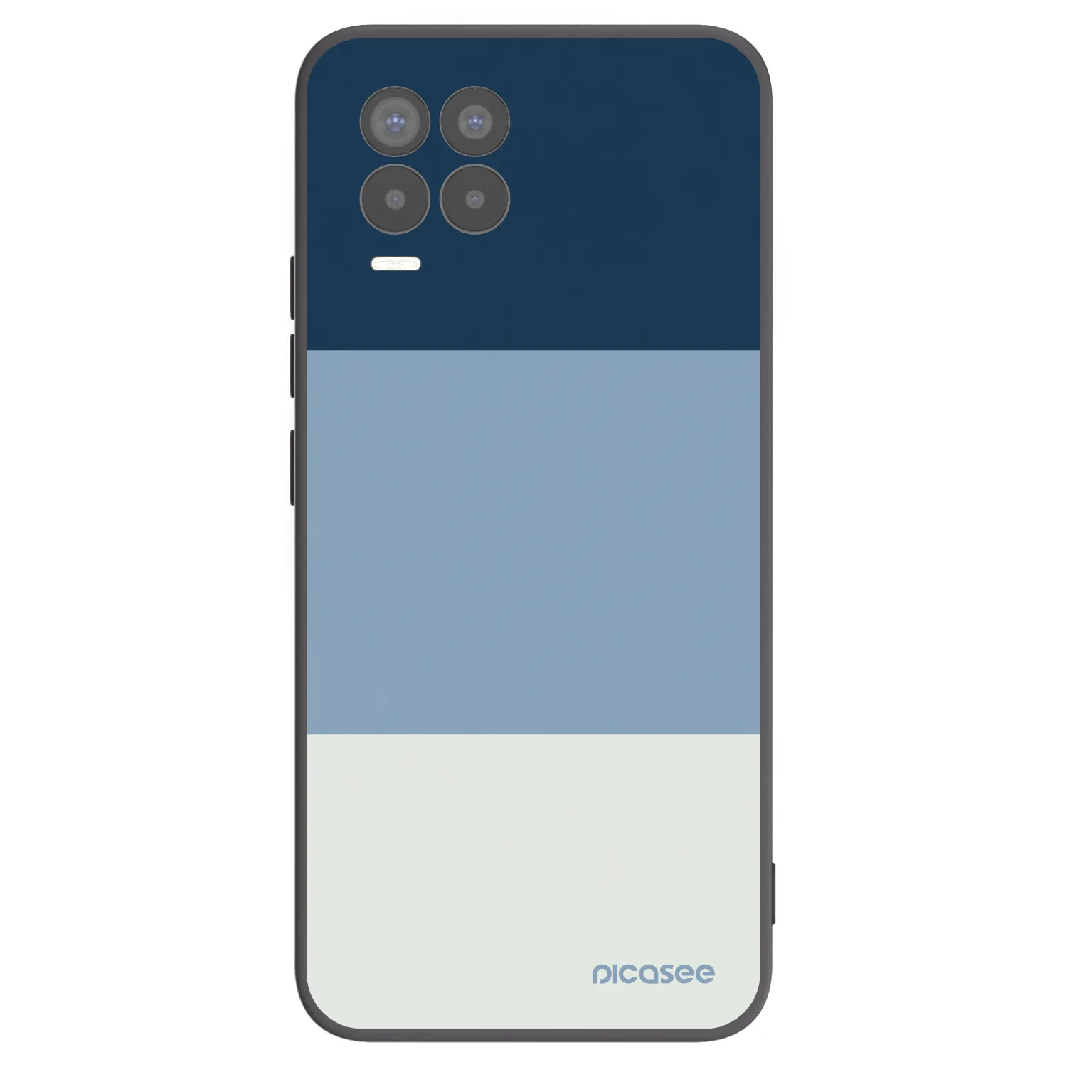 Picasee fekete szilikon tok az alábbi mobiltelefonokra Realme 8 4G - Coastal Blue