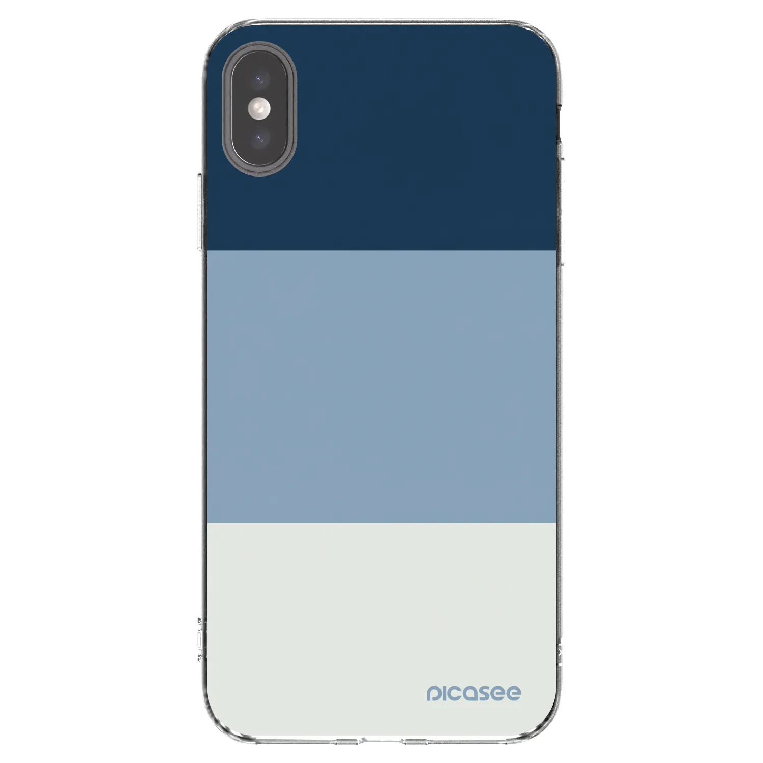 Picasee átlátszó szilikon tok az alábbi mobiltelefonokra Apple iPhone XS Max - Coastal Blue