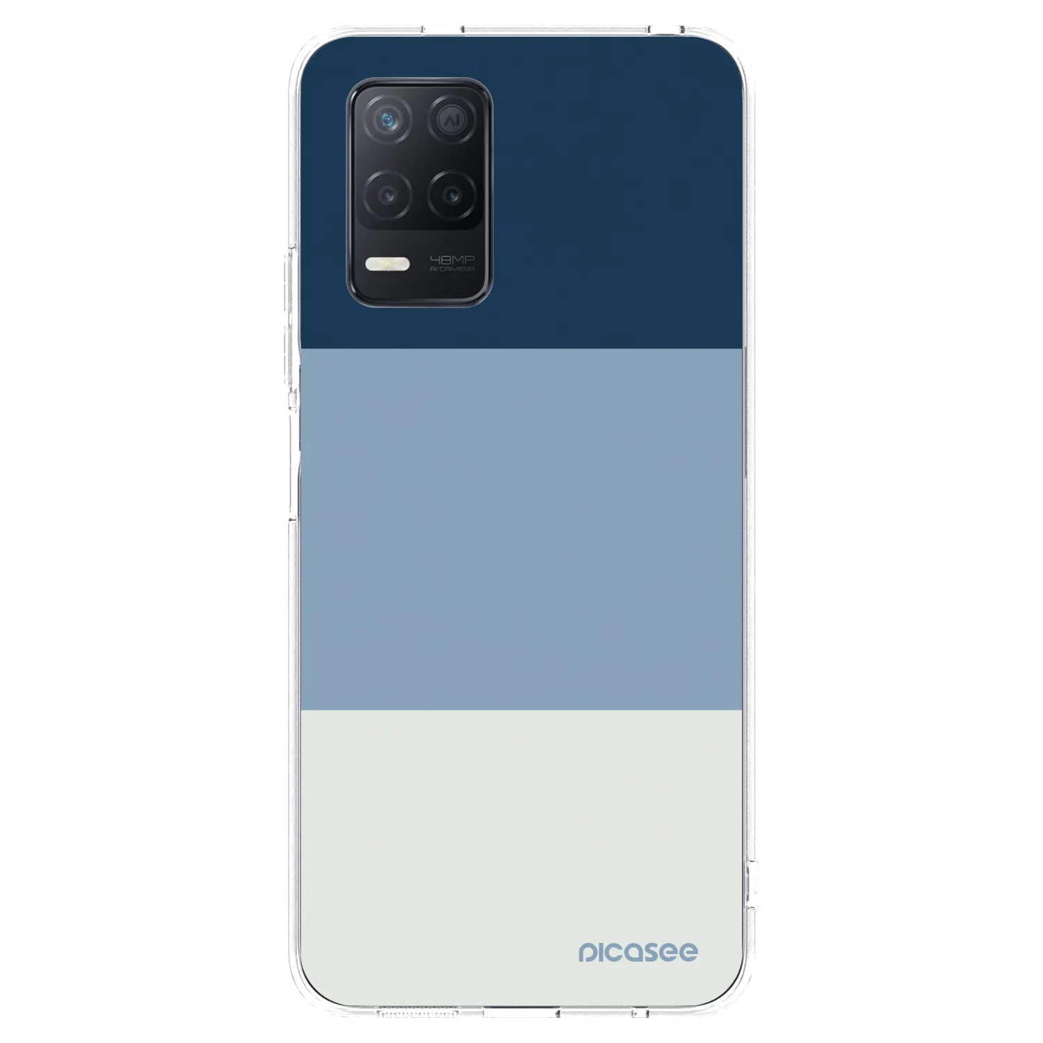 Picasee átlátszó szilikon tok az alábbi mobiltelefonokra Realme 8 5G - Coastal Blue