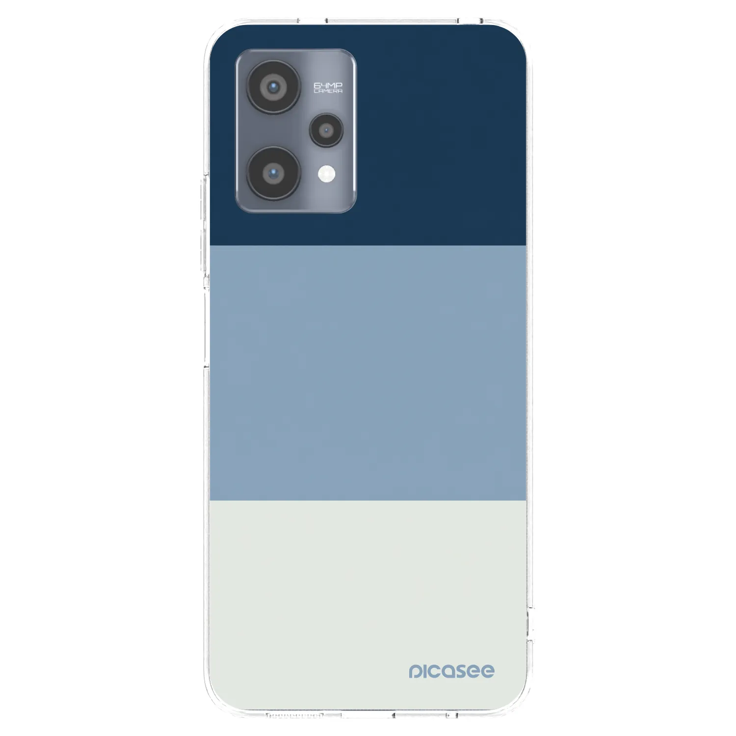 Picasee átlátszó szilikon tok az alábbi mobiltelefonokra Realme 9 Pro 5G - Coastal Blue