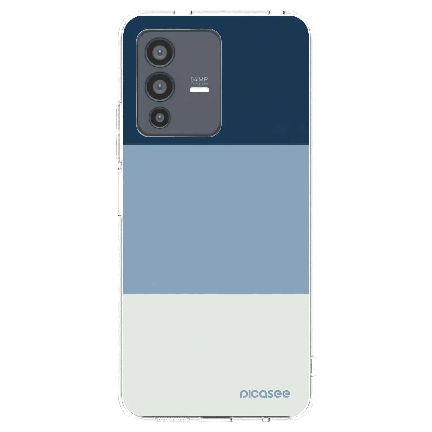 Picasee átlátszó szilikon tok az alábbi mobiltelefonokra Vivo V23 5G - Coastal Blue