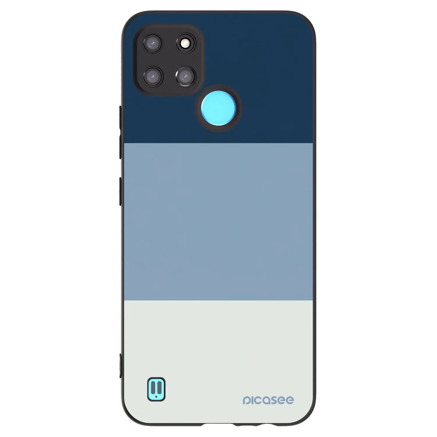 Picasee fekete szilikon tok az alábbi mobiltelefonokra Realme C21Y - Coastal Blue