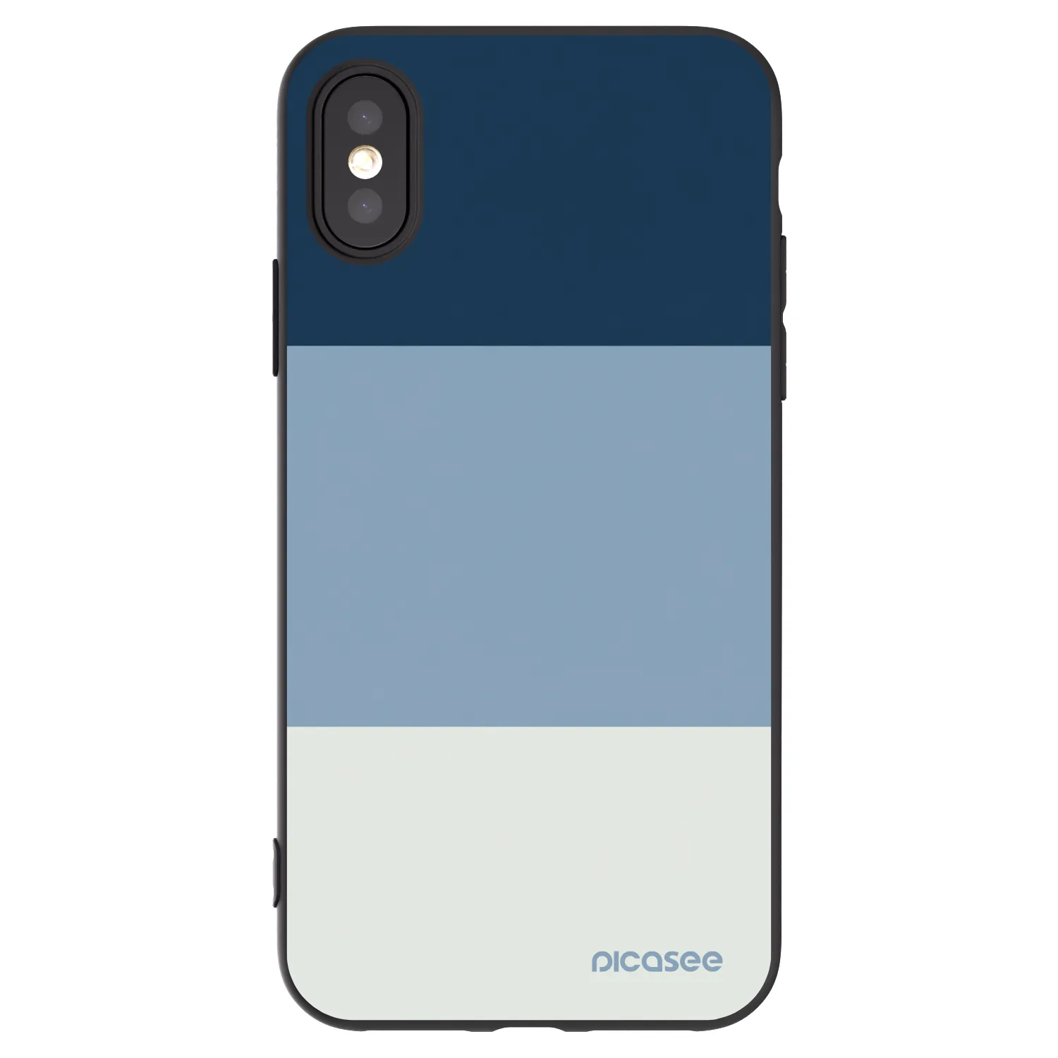 Picasee fekete szilikon tok az alábbi mobiltelefonokra Apple iPhone X/XS - Coastal Blue