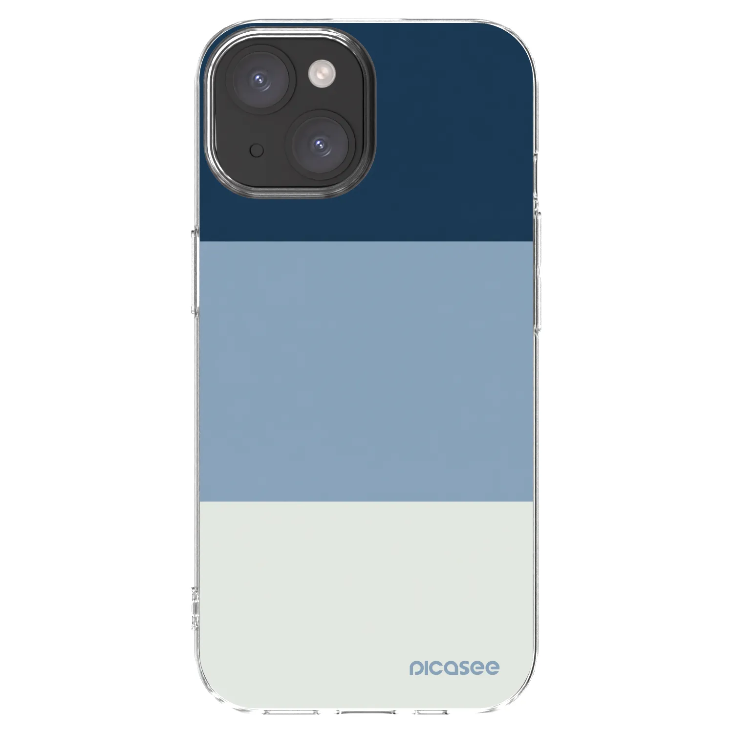 Picasee átlátszó szilikon tok az alábbi mobiltelefonokra Apple iPhone 15 - Coastal Blue