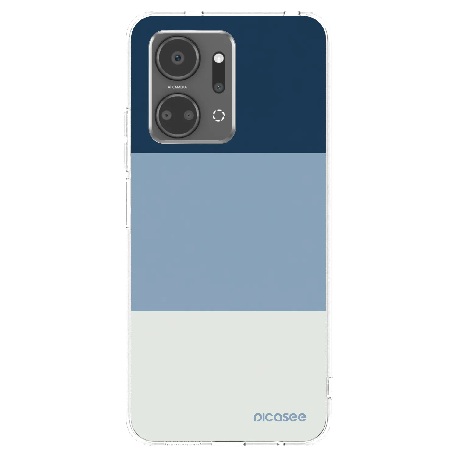 Picasee átlátszó szilikon tok az alábbi mobiltelefonokra Honor X7a - Coastal Blue