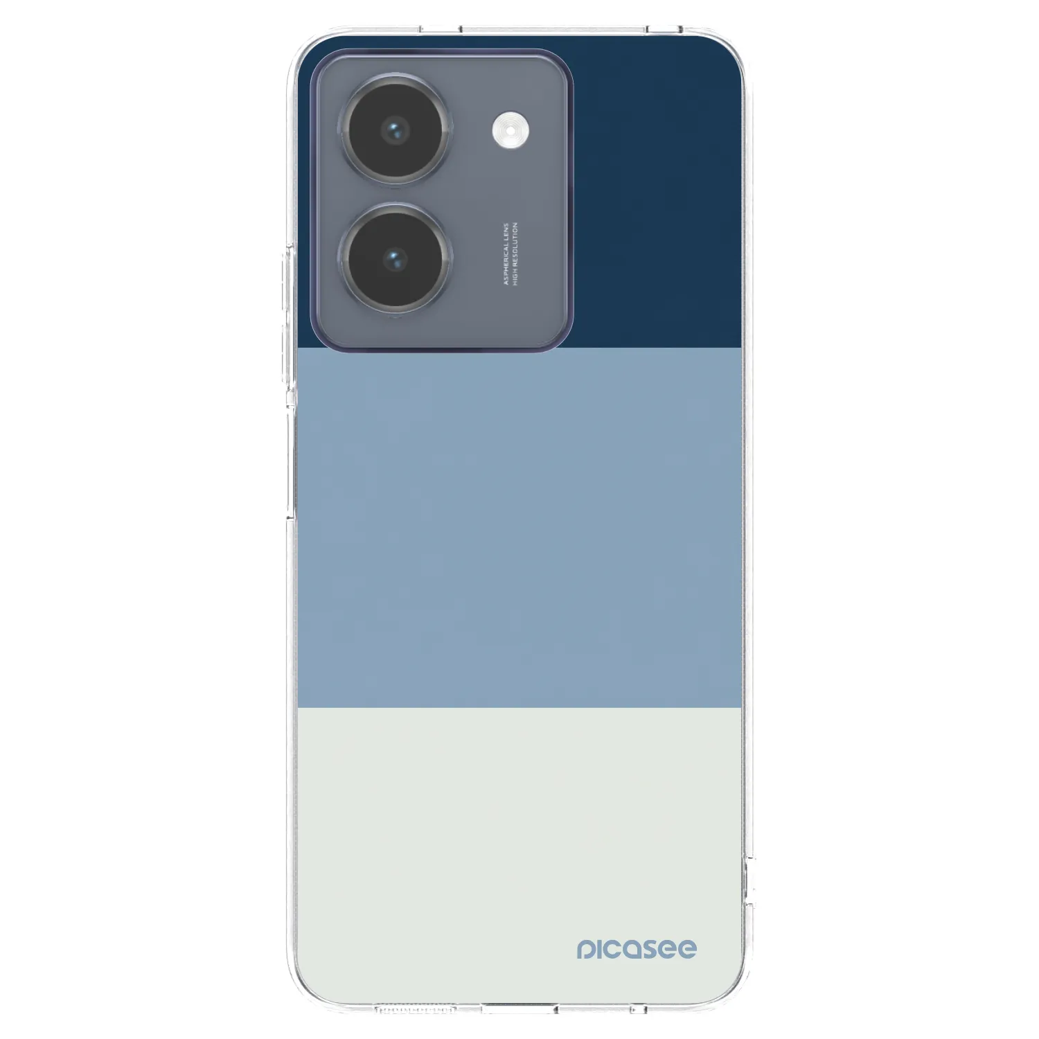 Picasee átlátszó szilikon tok az alábbi mobiltelefonokra Vivo Y36 4G - Coastal Blue