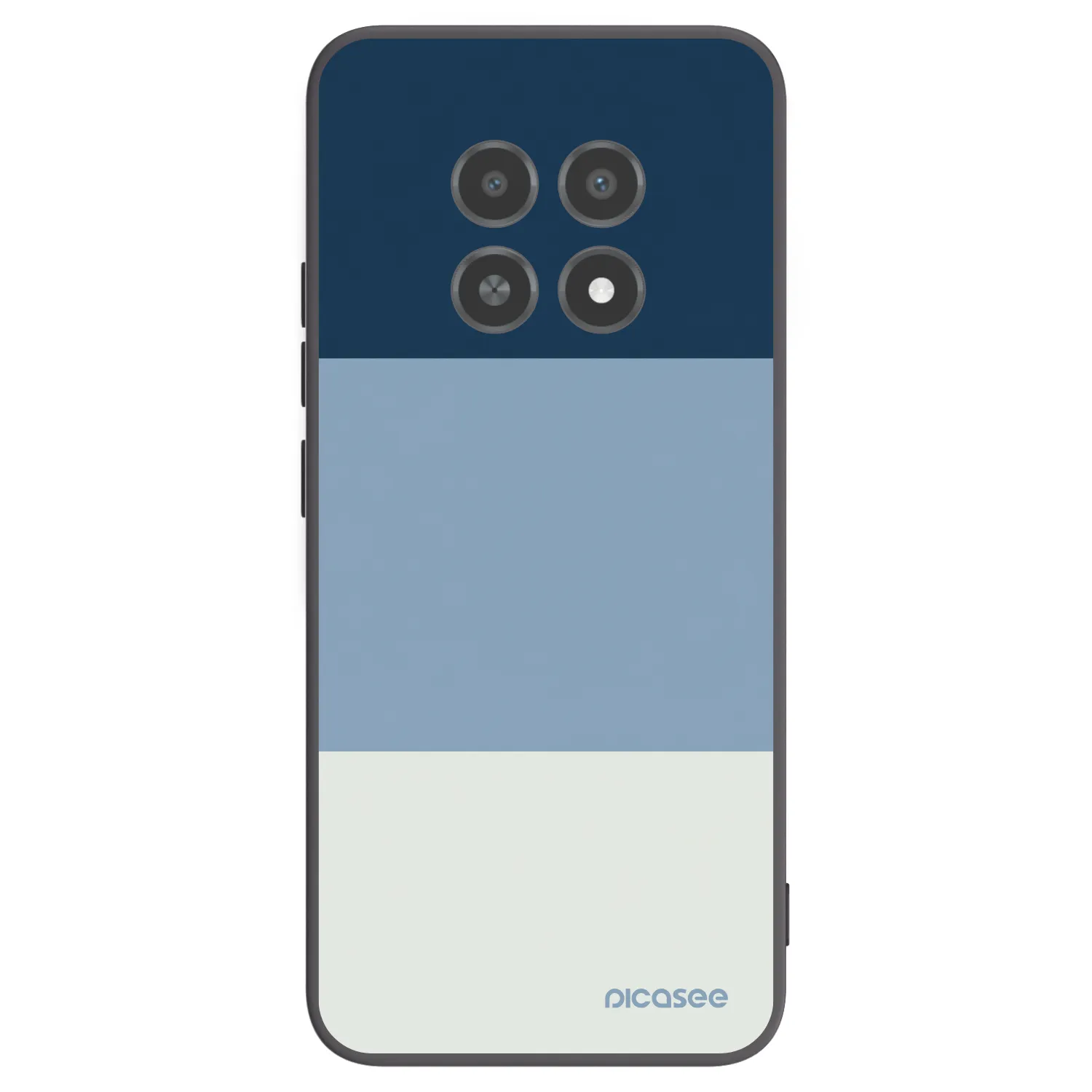 Picasee fekete szilikon tok az alábbi mobiltelefonokra Realme 12X - Coastal Blue