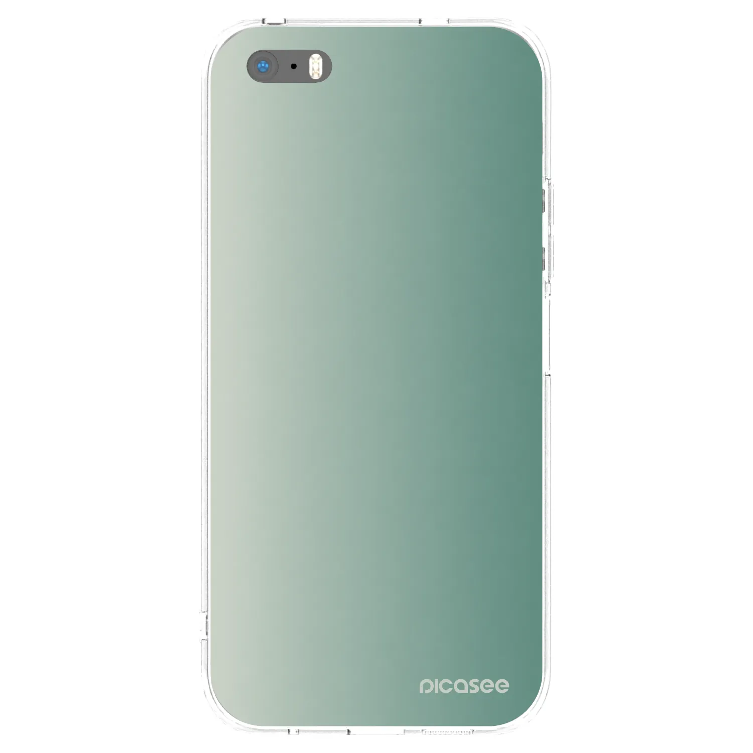 Picasee átlátszó szilikon tok az alábbi mobiltelefonokra Apple iPhone 5/5S/SE - Misty Sage