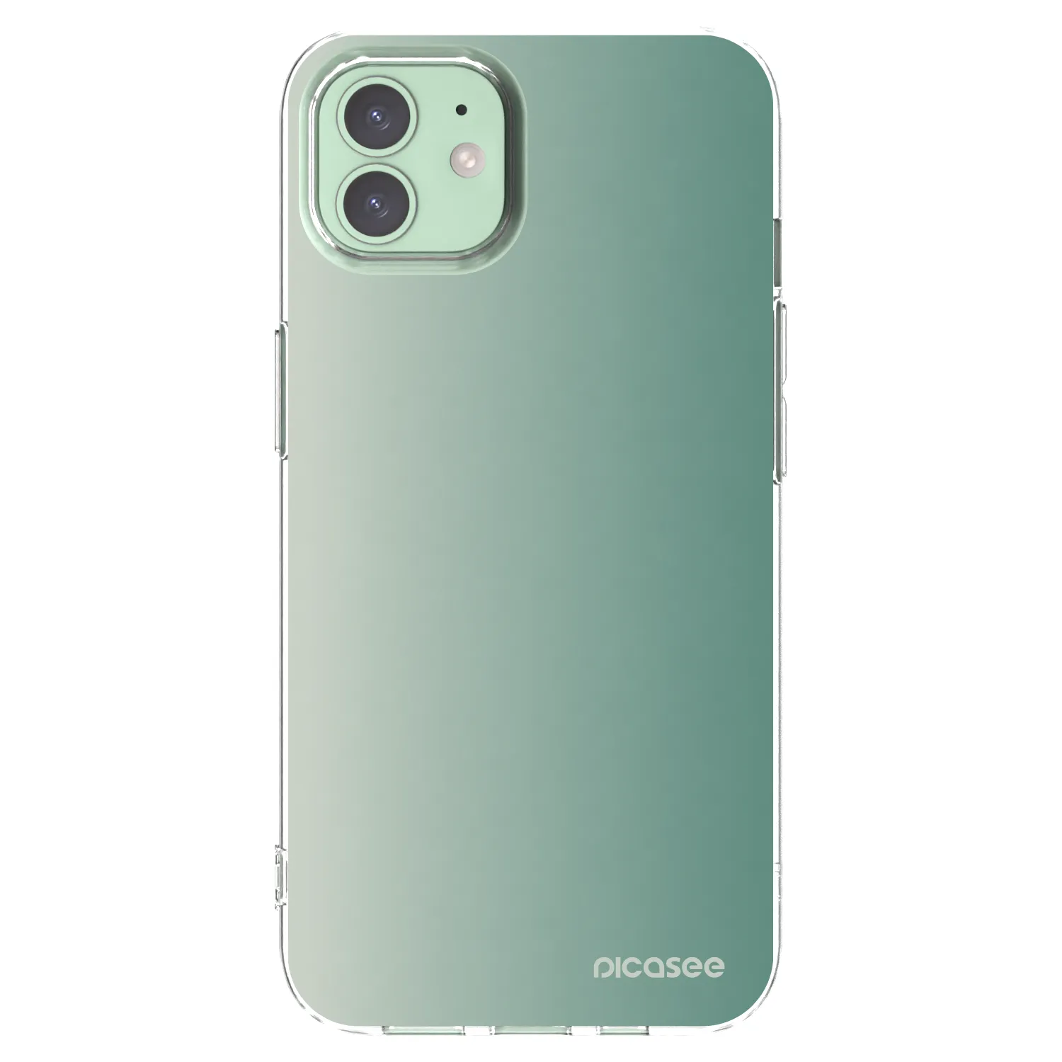 Picasee átlátszó szilikon tok az alábbi mobiltelefonokra Apple iPhone 12 - Misty Sage