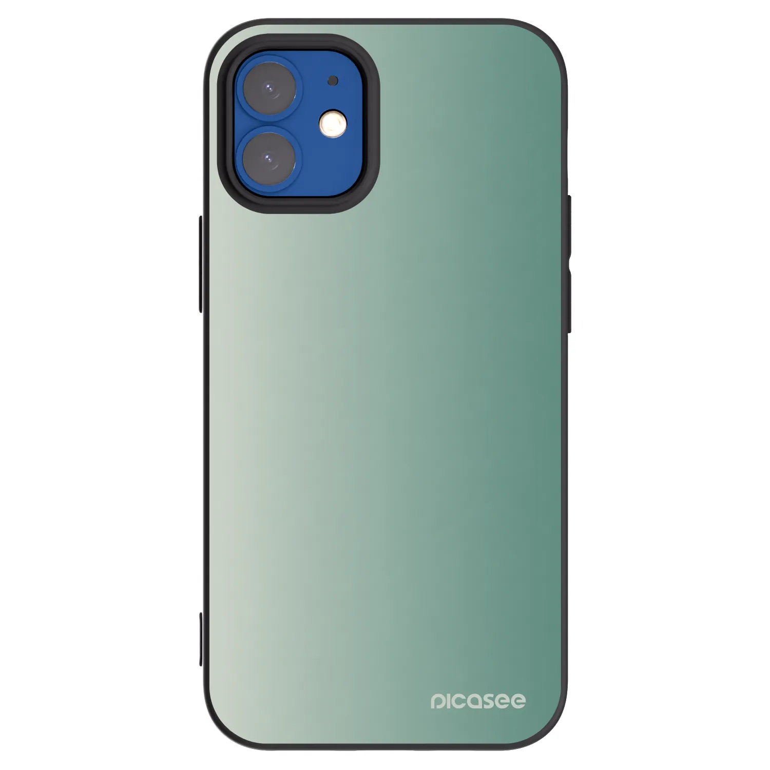 Picasee fekete szilikon tok az alábbi mobiltelefonokra Apple iPhone 12 mini - Misty Sage