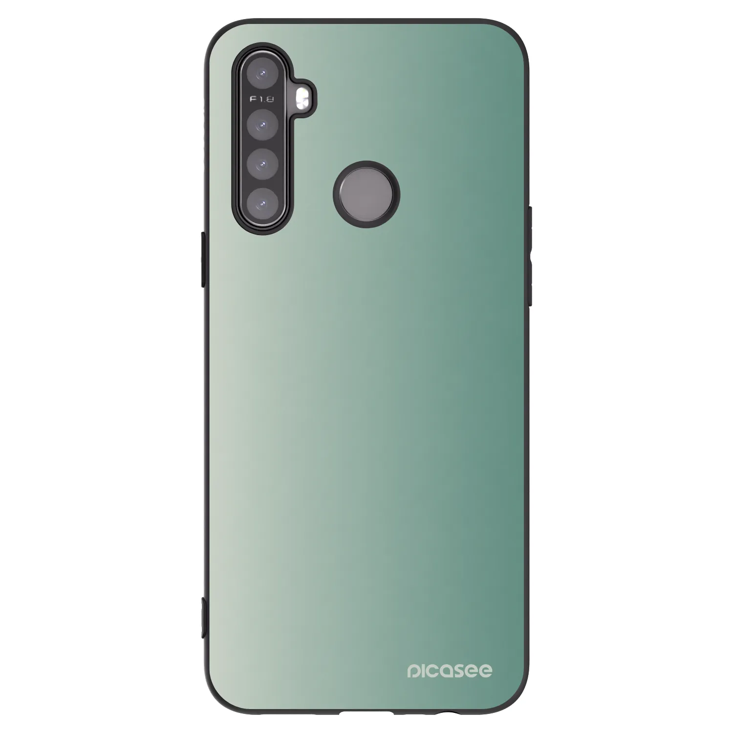 Picasee fekete szilikon tok az alábbi mobiltelefonokra Realme 5 - Misty Sage