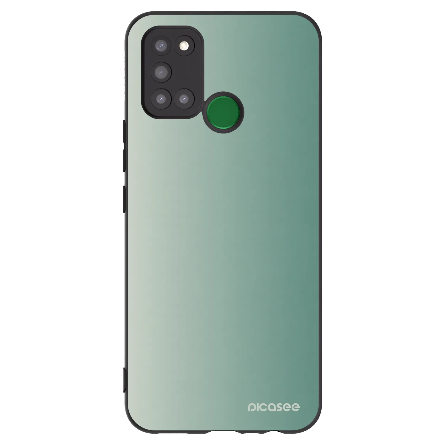 Picasee fekete szilikon tok az alábbi mobiltelefonokra Realme 7i - Misty Sage