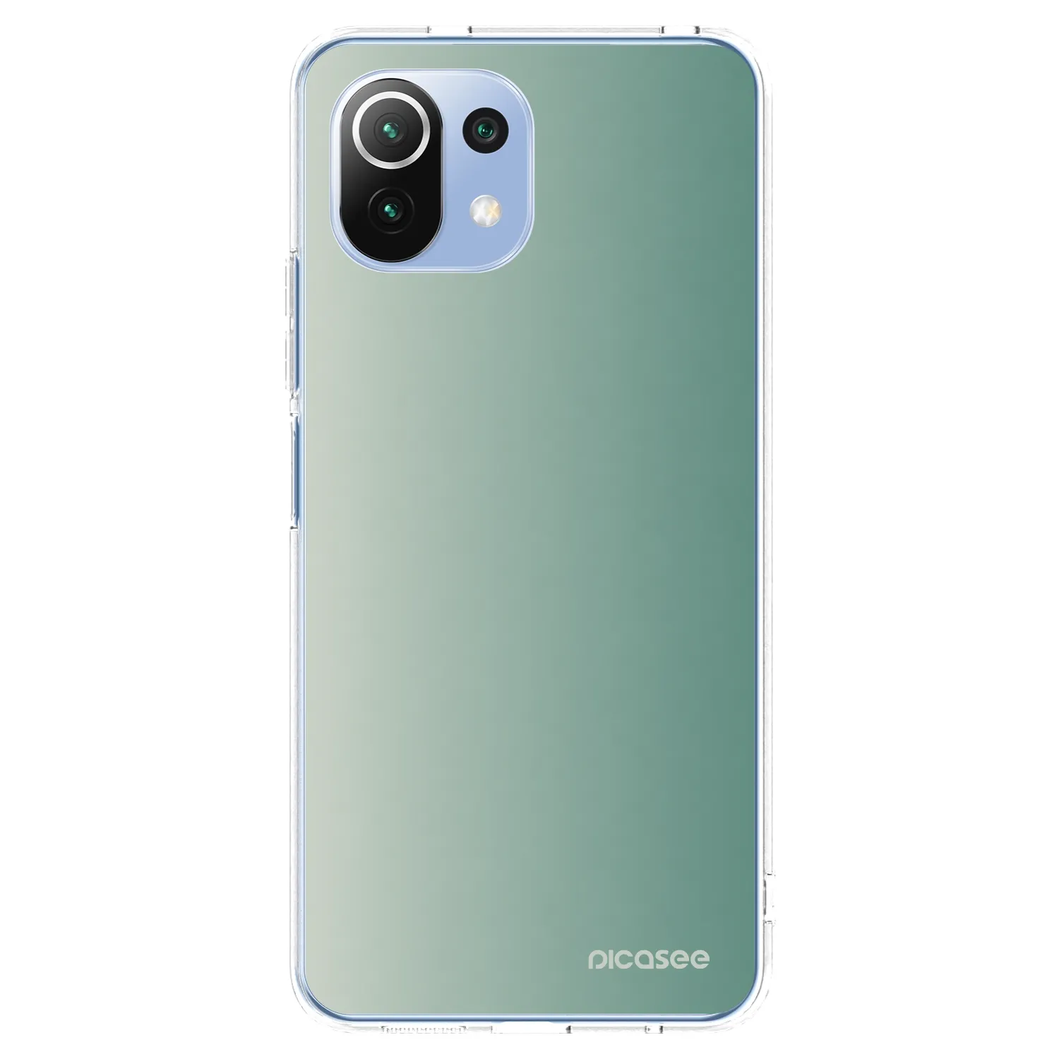 Picasee átlátszó szilikon tok az alábbi mobiltelefonokra Xiaomi Mi 11 Lite - Misty Sage