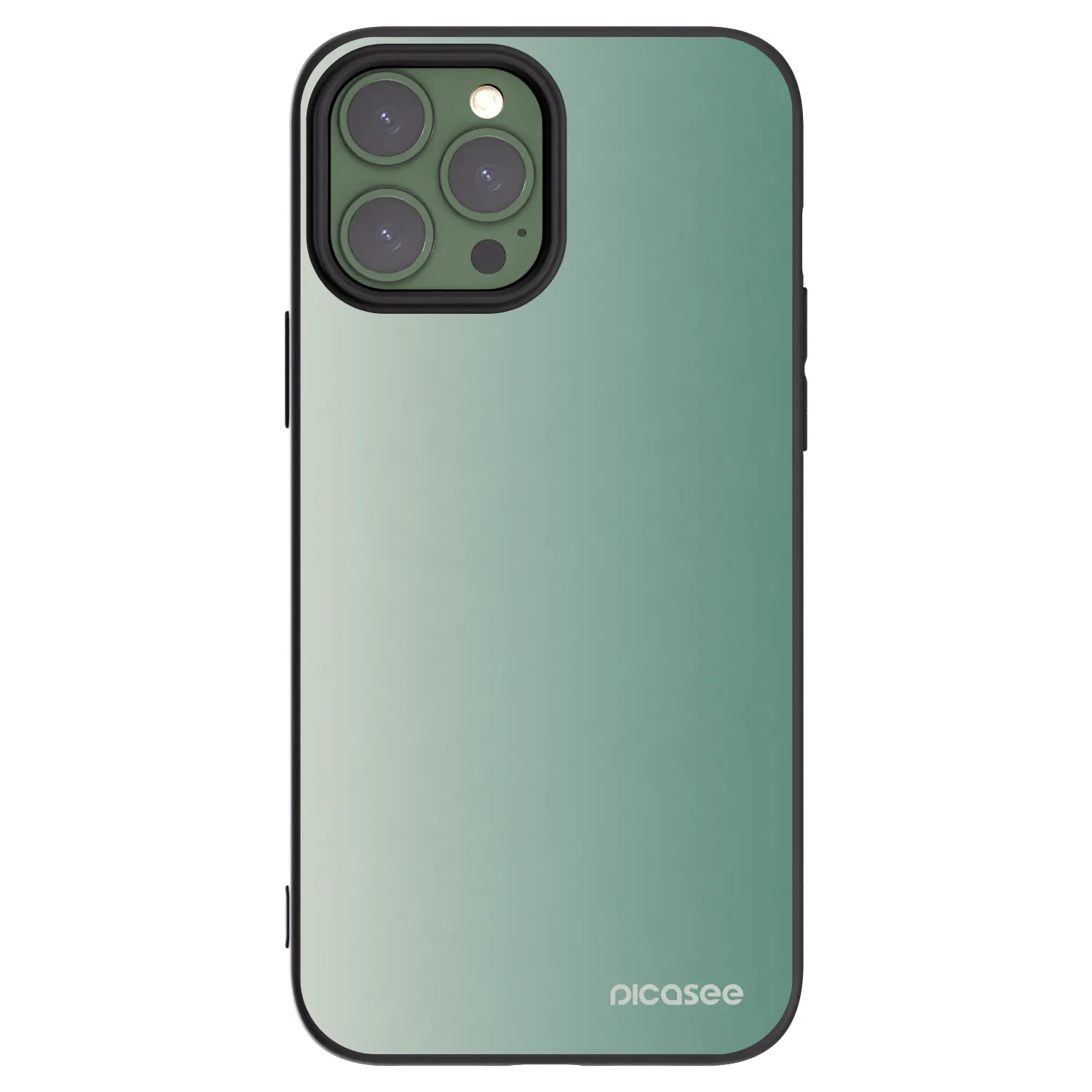 Picasee fekete szilikon tok az alábbi mobiltelefonokra Apple iPhone 13 Pro Max - Misty Sage