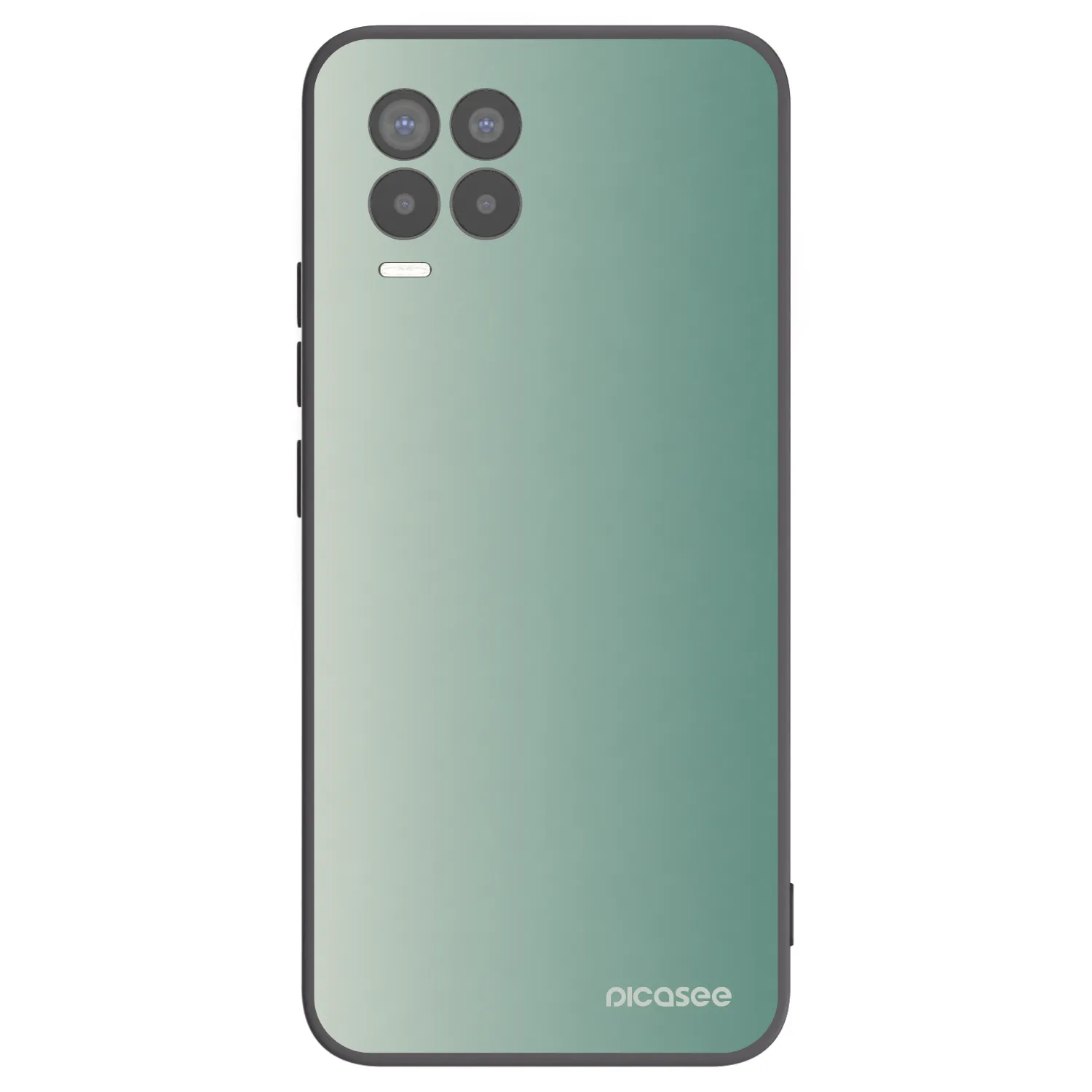 Picasee fekete szilikon tok az alábbi mobiltelefonokra Realme 8 Pro - Misty Sage