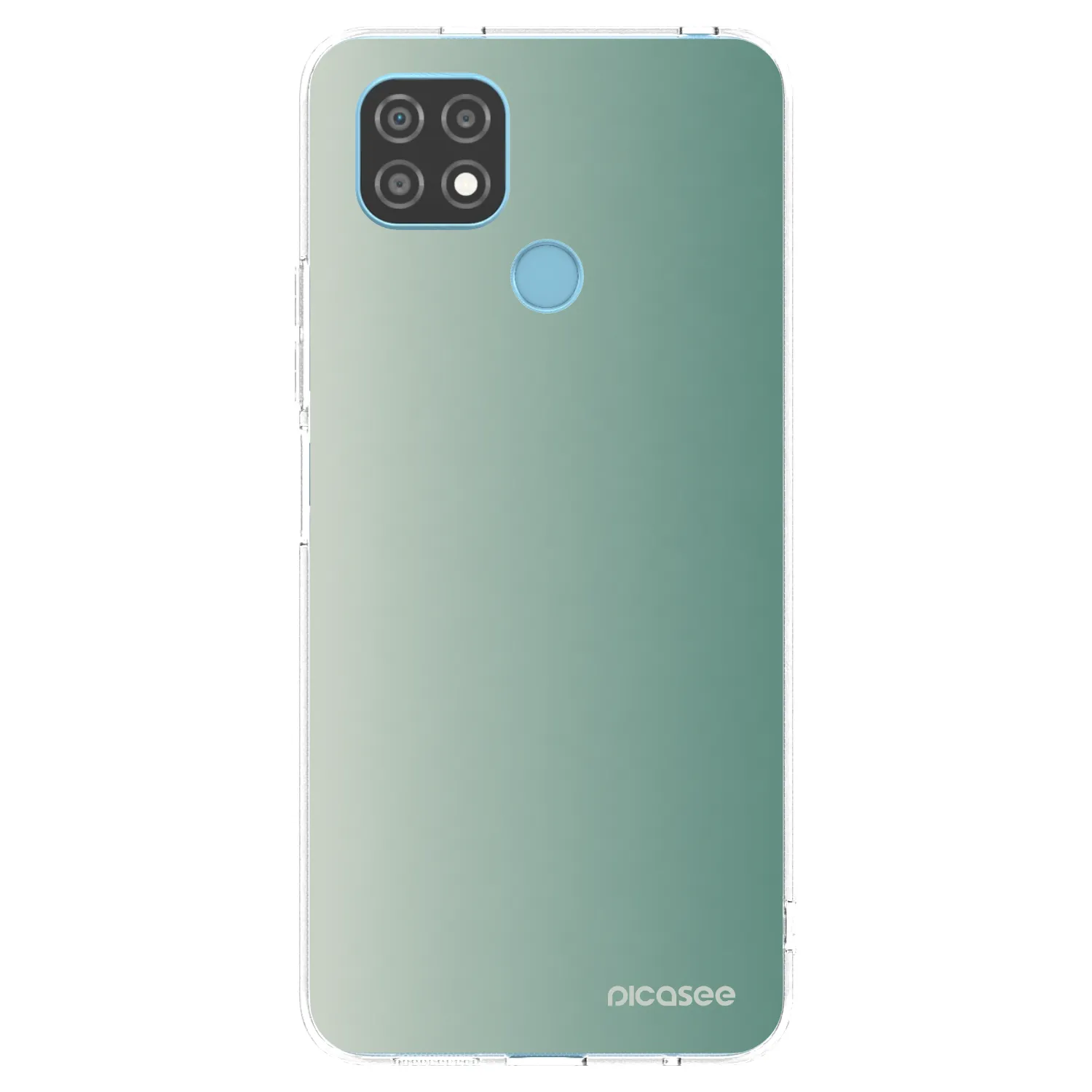 Picasee átlátszó szilikon tok az alábbi mobiltelefonokra Realme C21 - Misty Sage