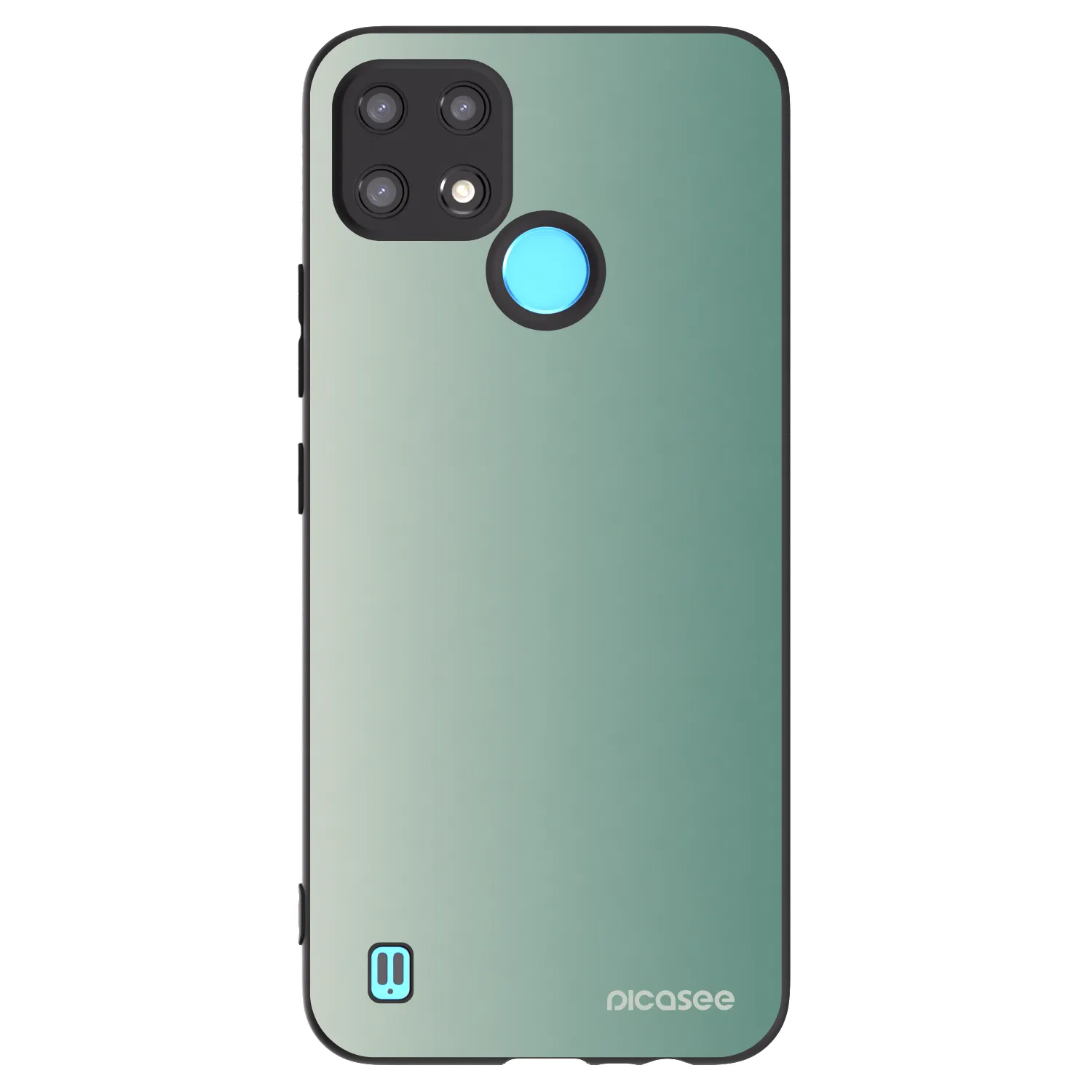 Picasee fekete szilikon tok az alábbi mobiltelefonokra Realme C21 - Misty Sage