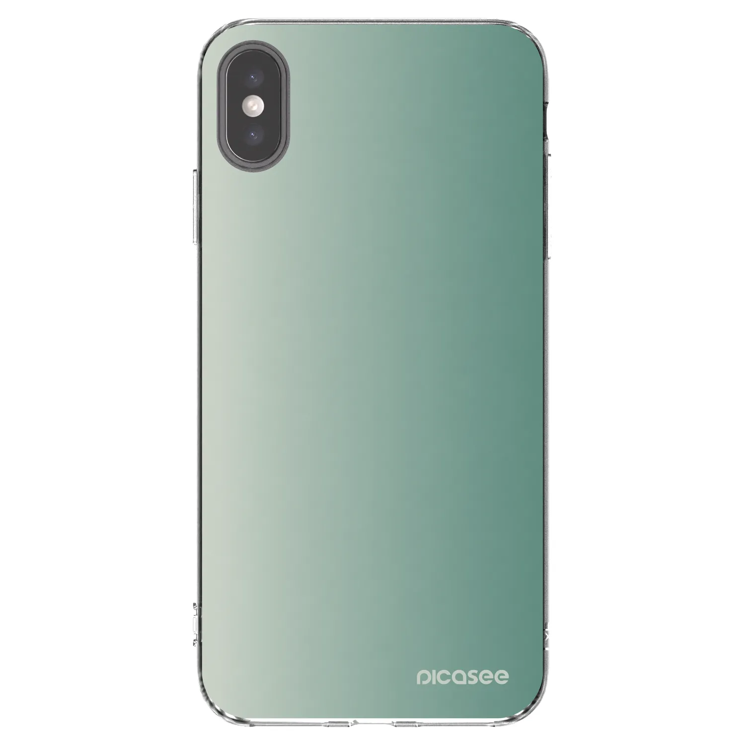 Picasee átlátszó szilikon tok az alábbi mobiltelefonokra Apple iPhone XS Max - Misty Sage