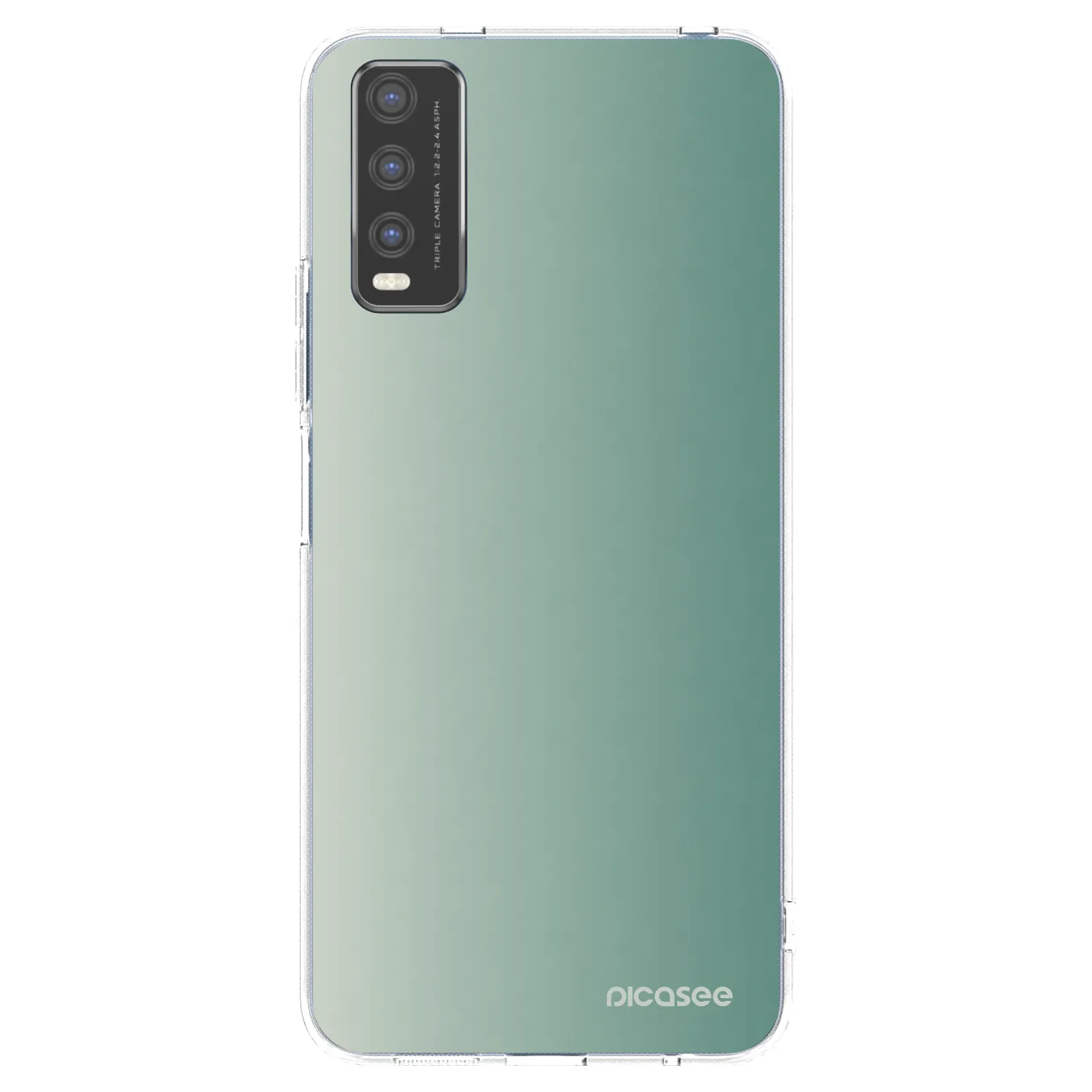 Picasee átlátszó szilikon tok az alábbi mobiltelefonokra Vivo Y20s - Misty Sage