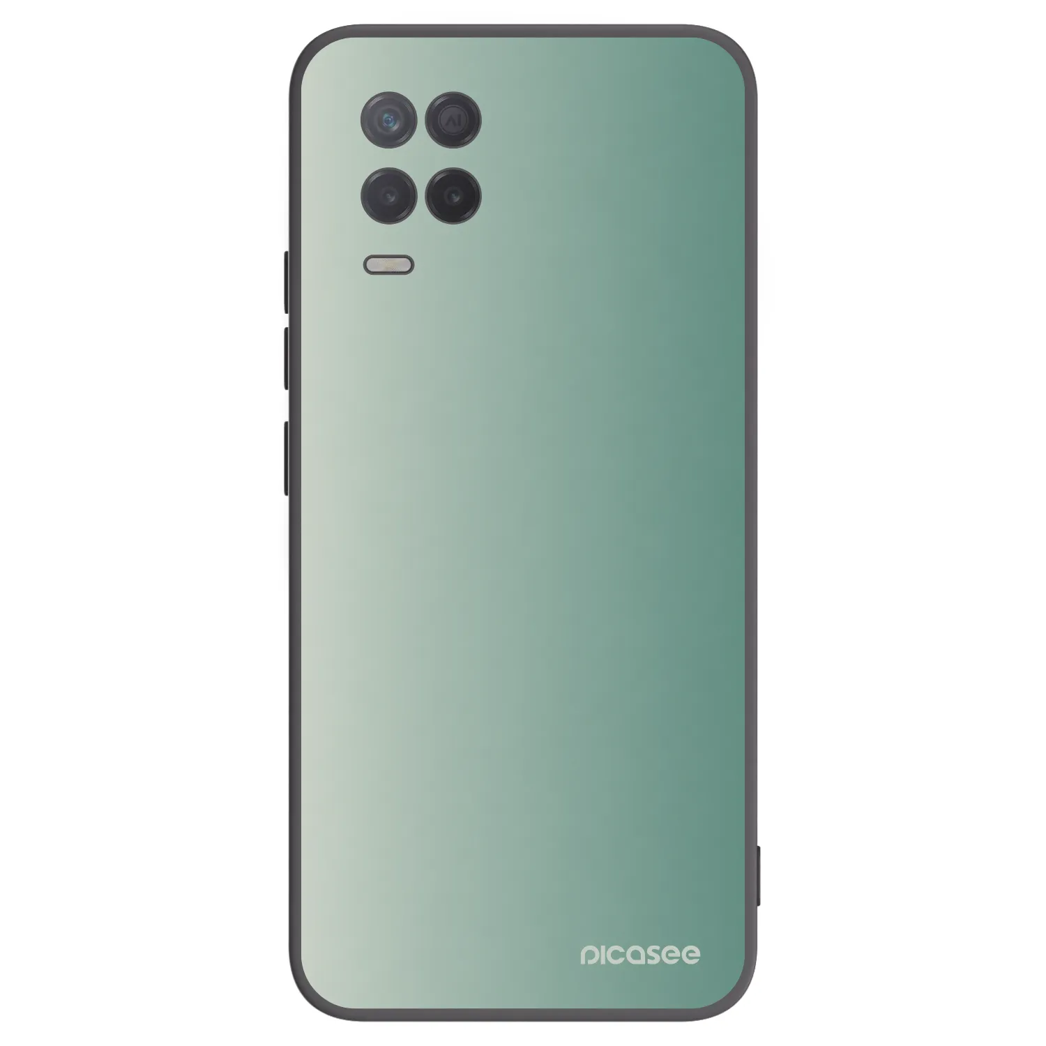 Picasee fekete szilikon tok az alábbi mobiltelefonokra Realme 8 5G - Misty Sage
