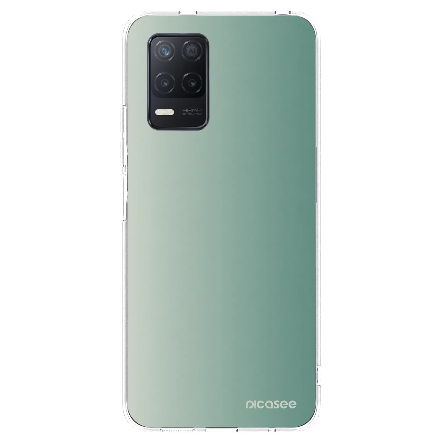 Picasee átlátszó szilikon tok az alábbi mobiltelefonokra Realme 8 5G - Misty Sage
