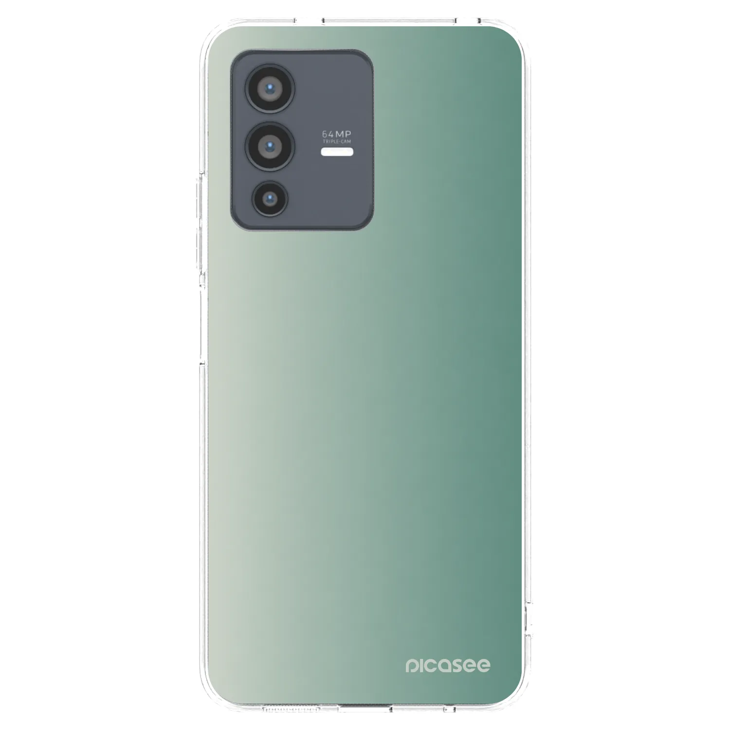 Picasee átlátszó szilikon tok az alábbi mobiltelefonokra Vivo V23 5G - Misty Sage