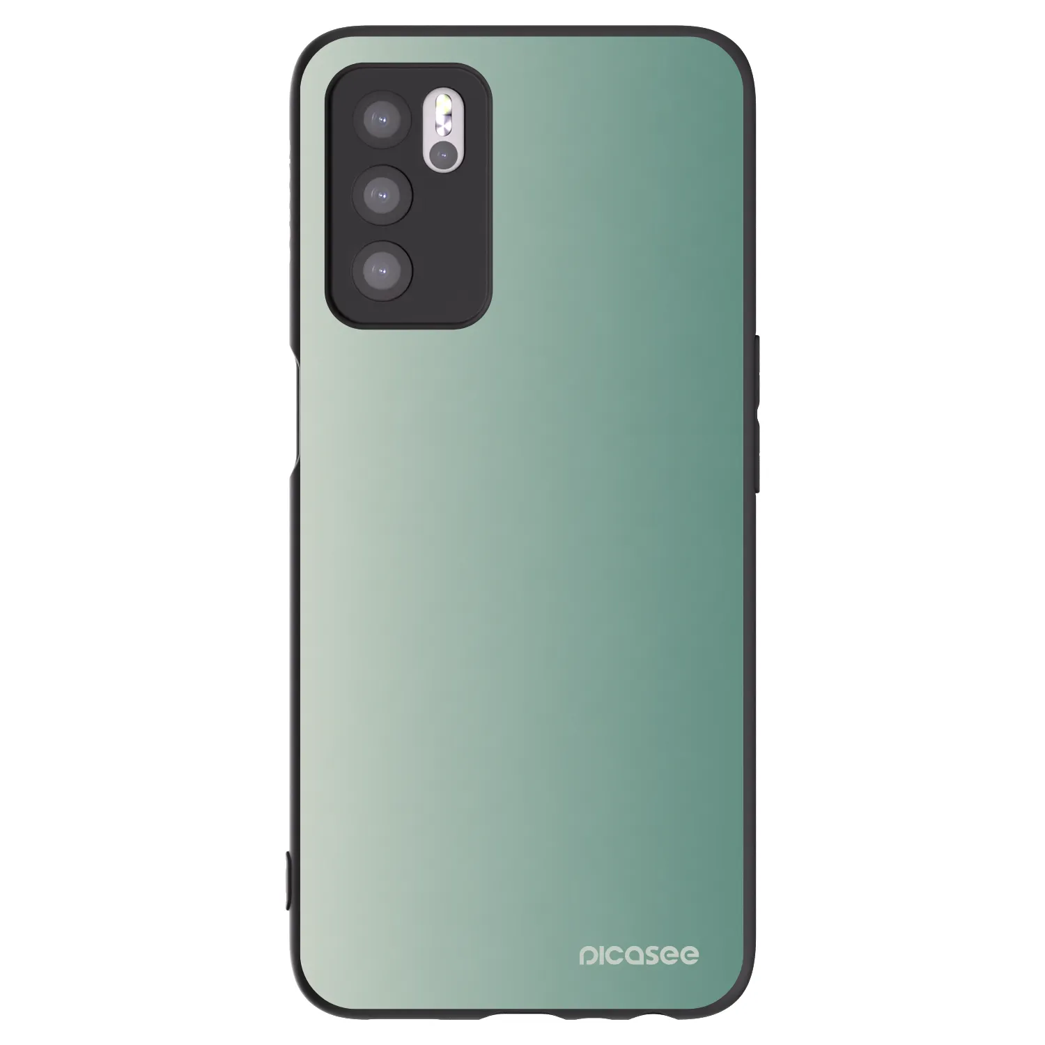 Picasee fekete szilikon tok az alábbi mobiltelefonokra OPPO A16s - Misty Sage
