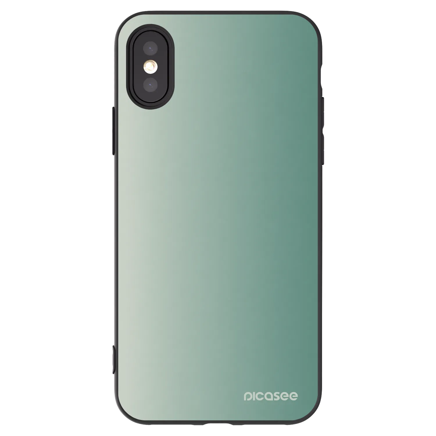Picasee fekete szilikon tok az alábbi mobiltelefonokra Apple iPhone X/XS - Misty Sage