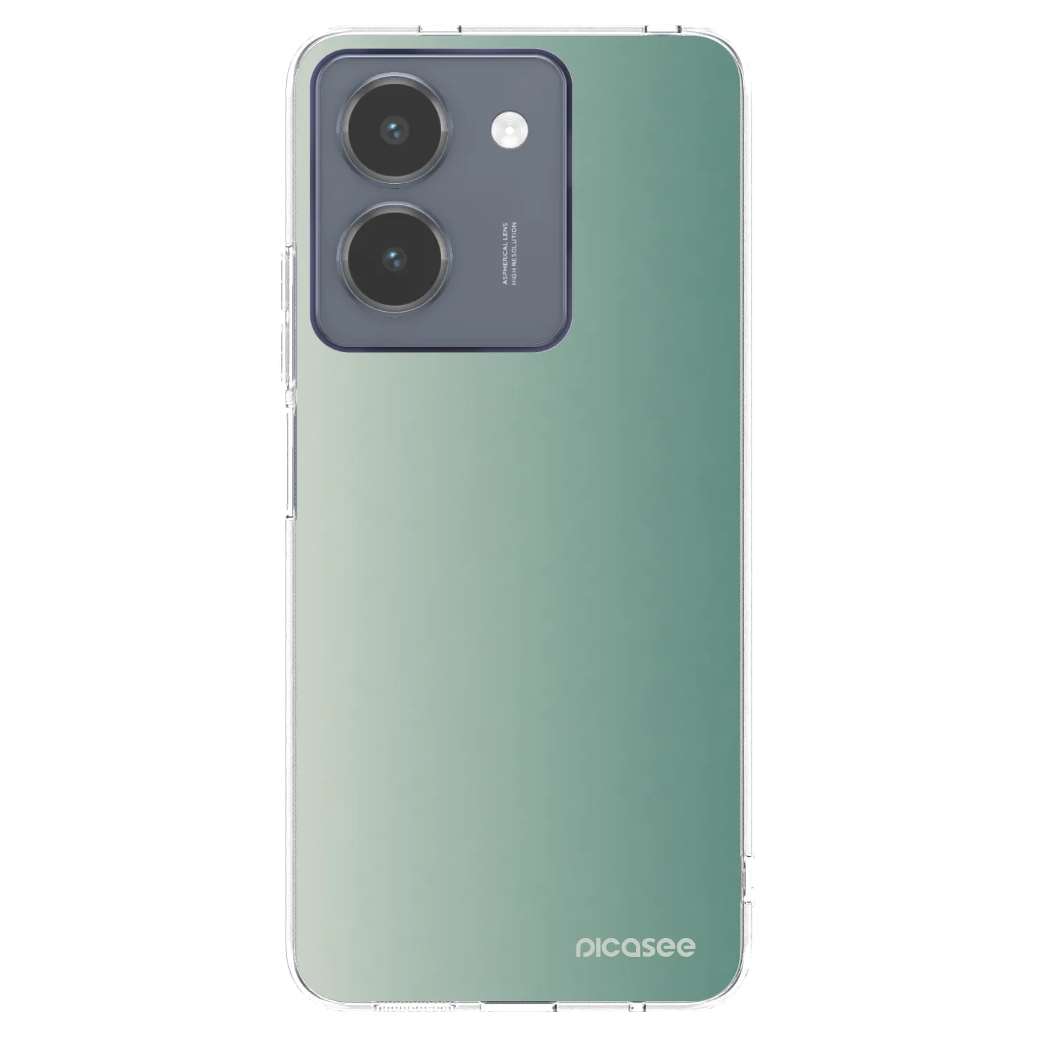 Picasee átlátszó szilikon tok az alábbi mobiltelefonokra Vivo Y36 4G - Misty Sage