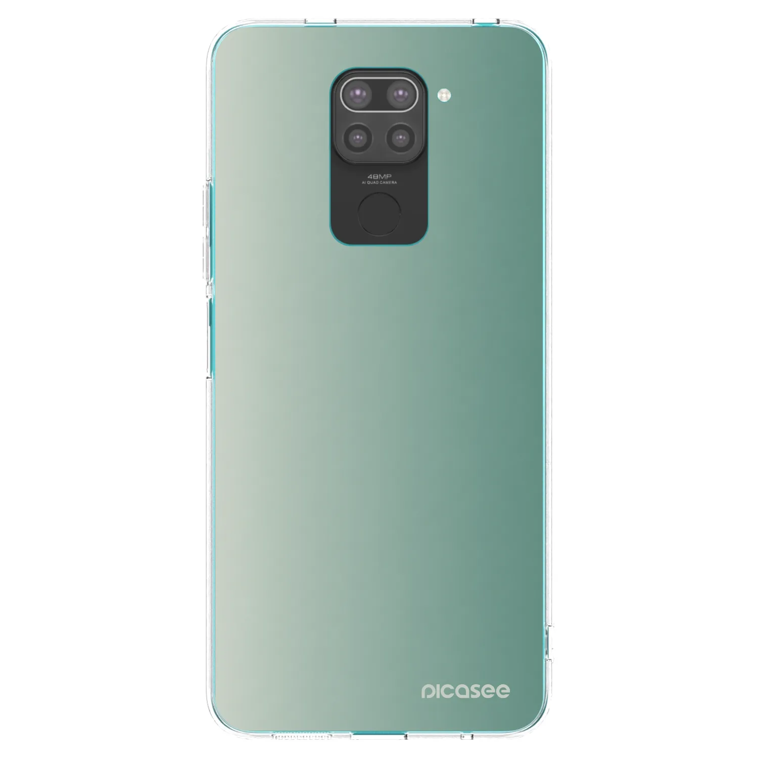 Picasee fekete szilikon tok az alábbi mobiltelefonokra Xiaomi Redmi Note 9 - Misty Sage