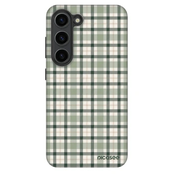Szilikon tok erre a típusra Samsung Galaxy S23 5G - Sage Tartan