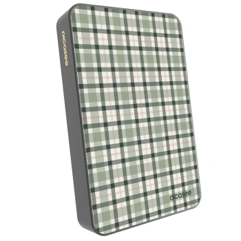 Picasee Powerbank MagSafe 10 000 mAh Szürke - Sage Tartan