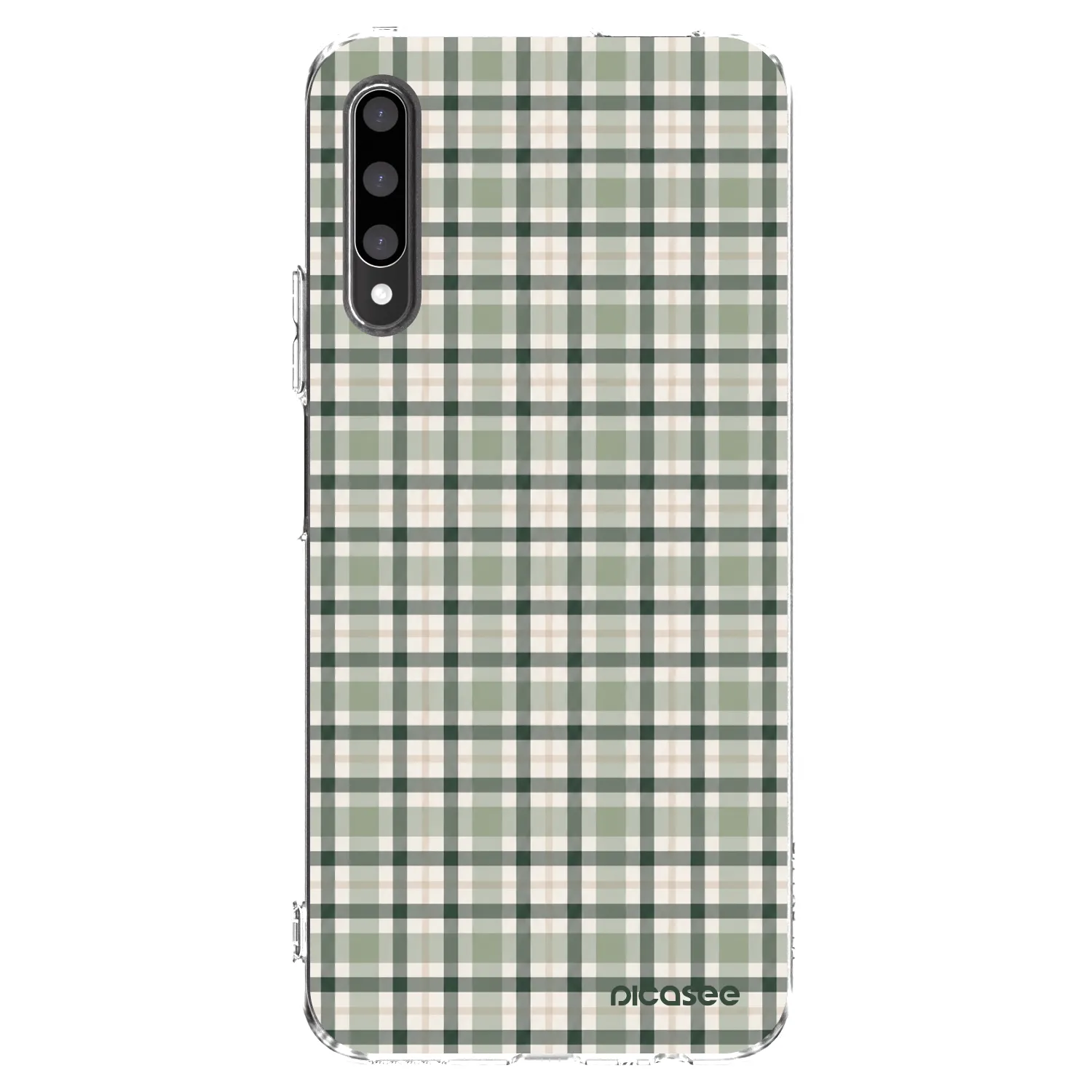 Picasee átlátszó szilikon tok az alábbi mobiltelefonokra Honor 9X Pro - Sage Tartan