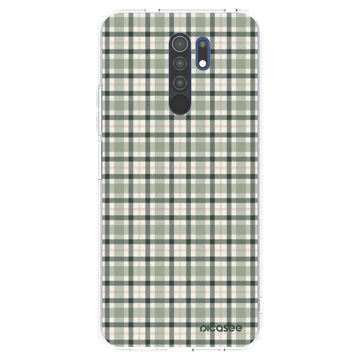 Picasee átlátszó szilikon tok az alábbi mobiltelefonokra Xiaomi Redmi 9 - Sage Tartan