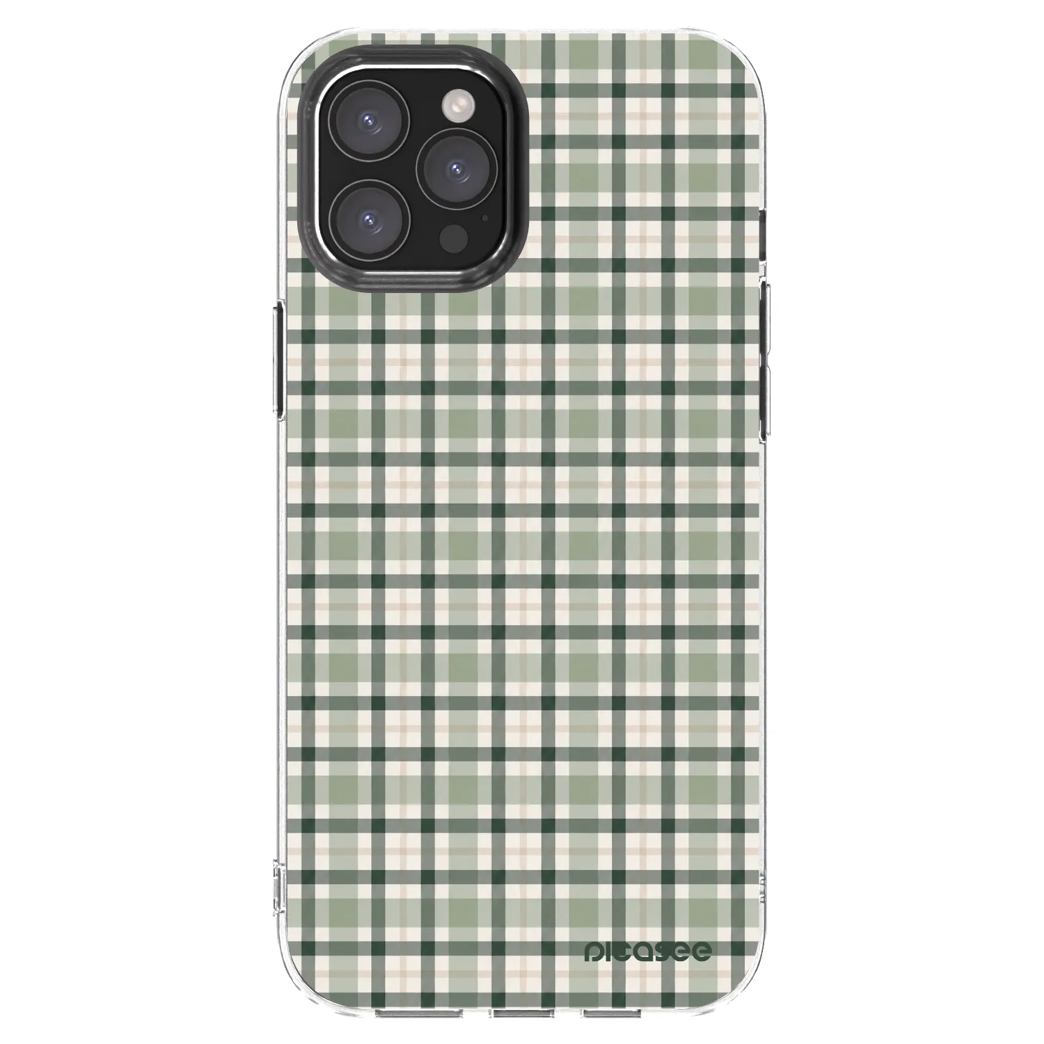 Picasee átlátszó szilikon tok az alábbi mobiltelefonokra Apple iPhone 12 Pro Max - Sage Tartan