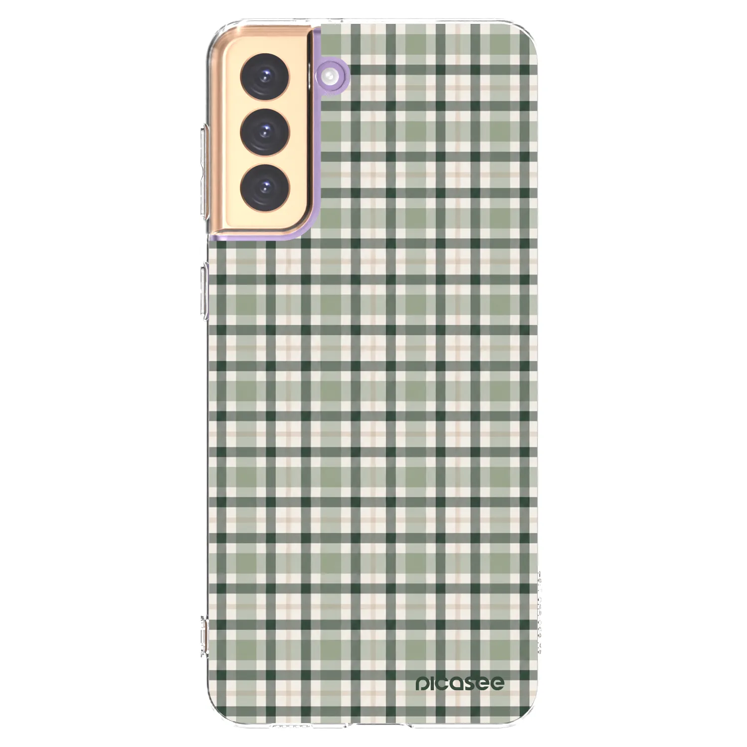 Picasee átlátszó szilikon tok az alábbi mobiltelefonokra Samsung Galaxy S21+ 5G G996F - Sage Tartan