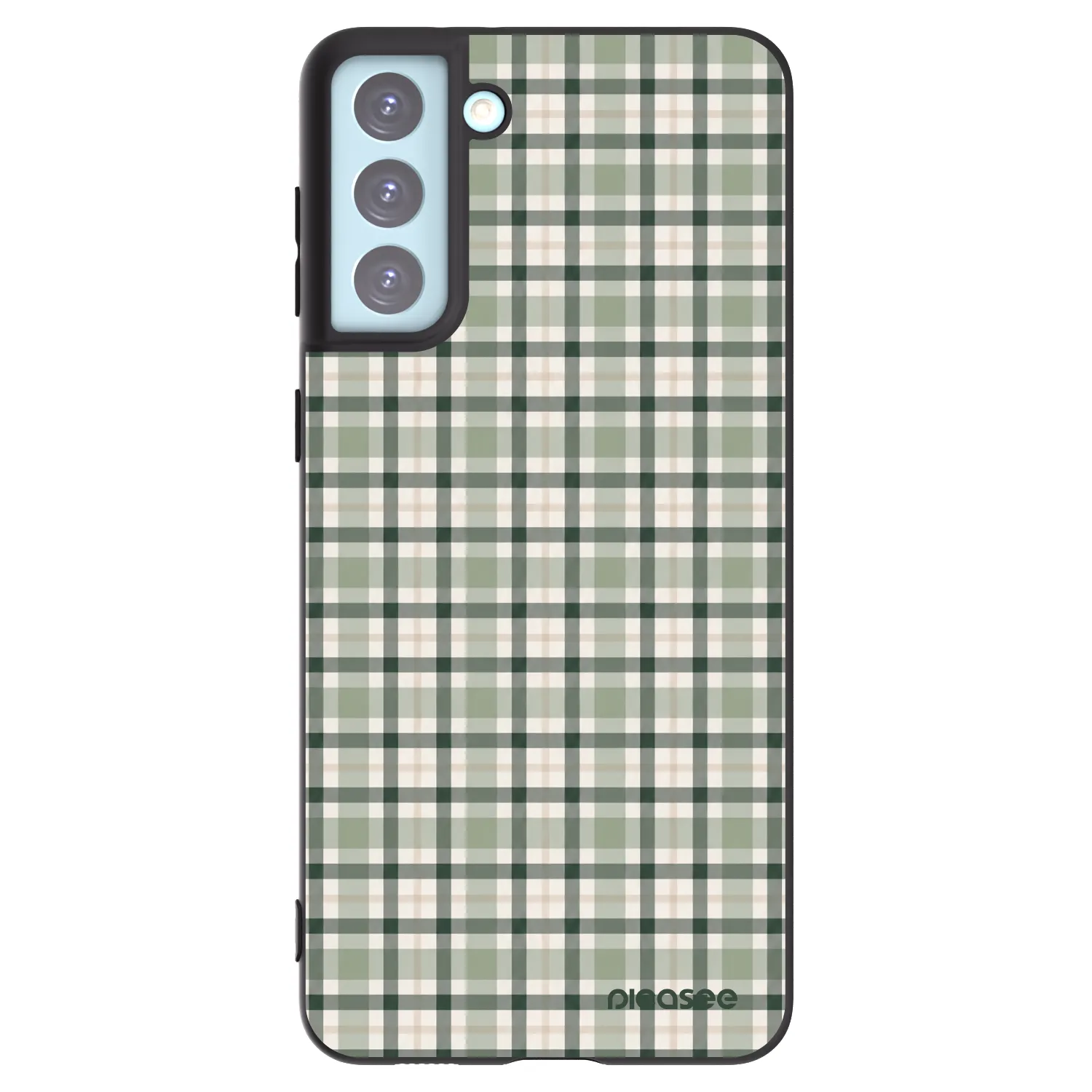 Picasee fekete szilikon tok az alábbi mobiltelefonokra Samsung Galaxy S21+ 5G G996F - Sage Tartan
