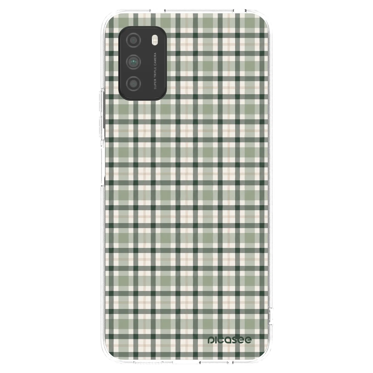 Picasee átlátszó szilikon tok az alábbi mobiltelefonokra Xiaomi Poco M3 - Sage Tartan