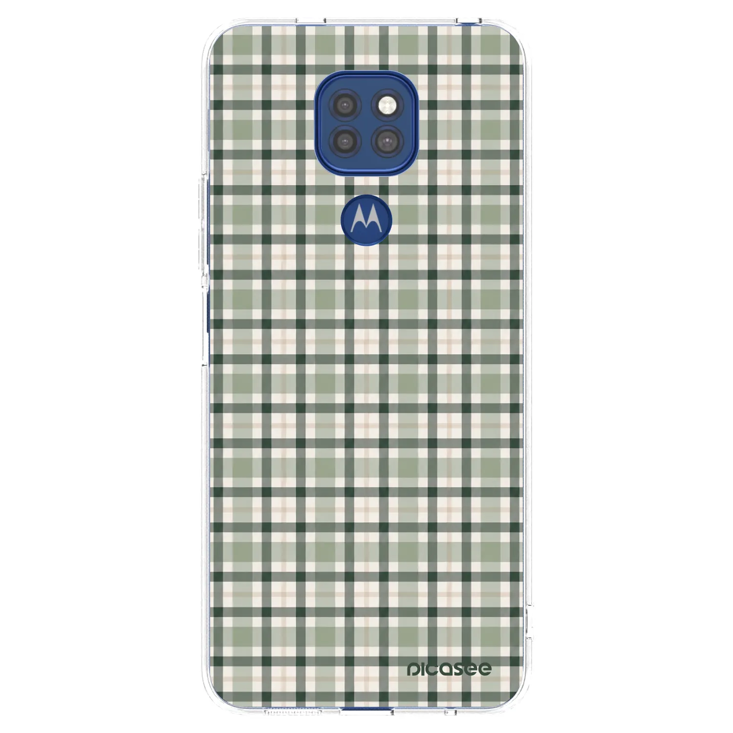 Picasee átlátszó szilikon tok az alábbi mobiltelefonokra Motorola Moto G9 Play - Sage Tartan