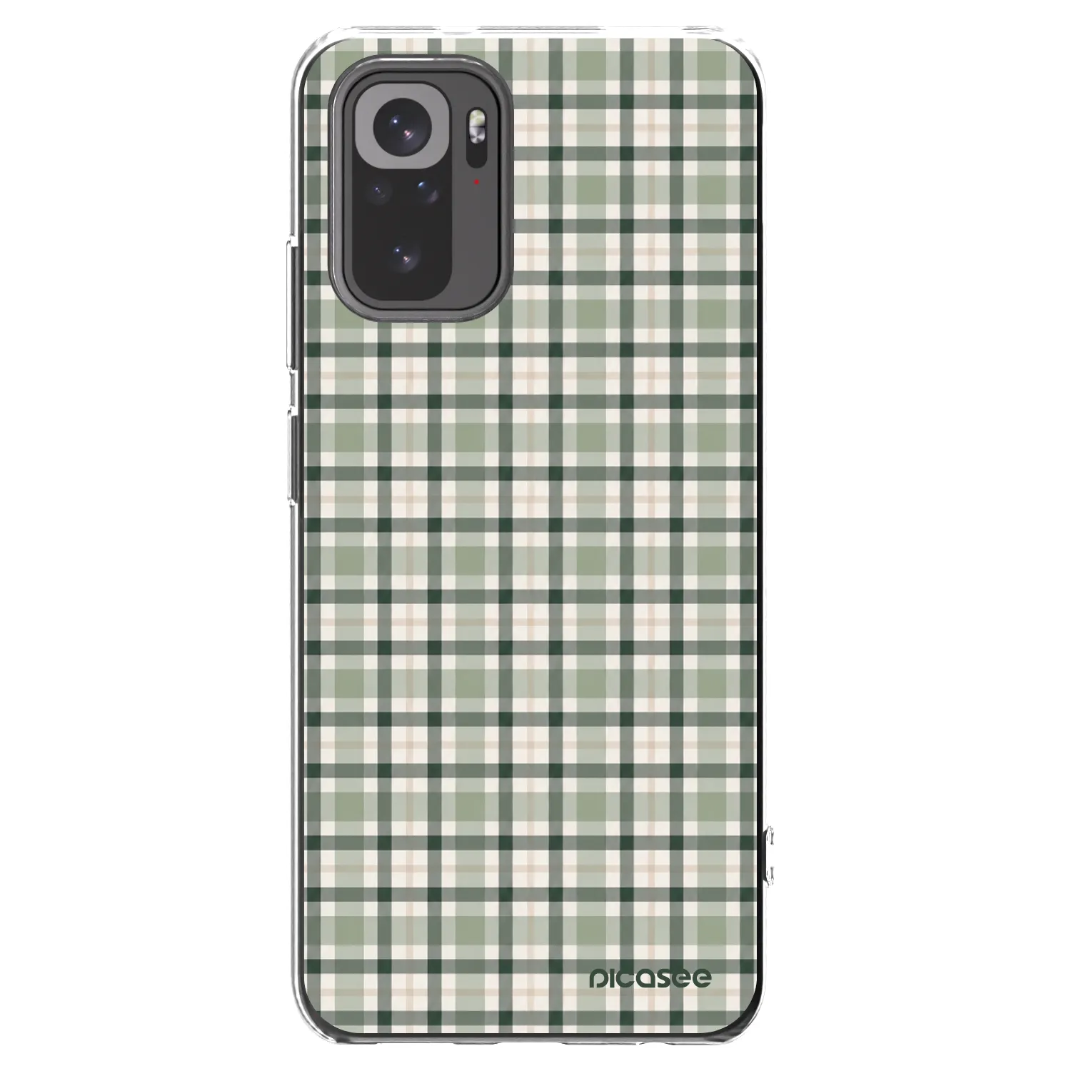 Picasee átlátszó szilikon tok az alábbi mobiltelefonokra Xiaomi Redmi Note 10 - Sage Tartan
